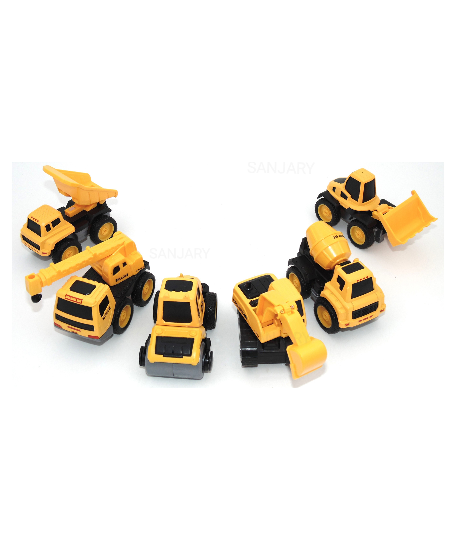 SANJARY Construction Vehicles Pack of 6 (Color May Vary)-image-33