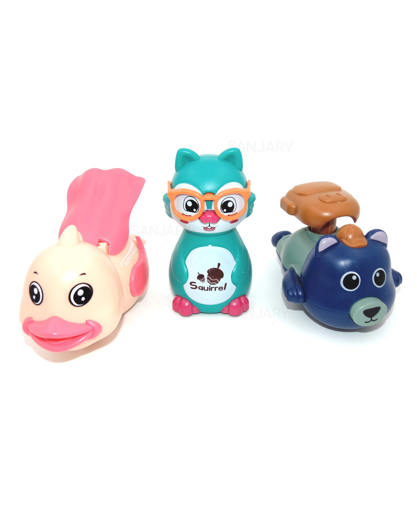 Sanjary 1 Squirrel  1  Duck 1 Bear Push & Go Toys for Kids Combo Pack of 3 Color May Vary-image-6