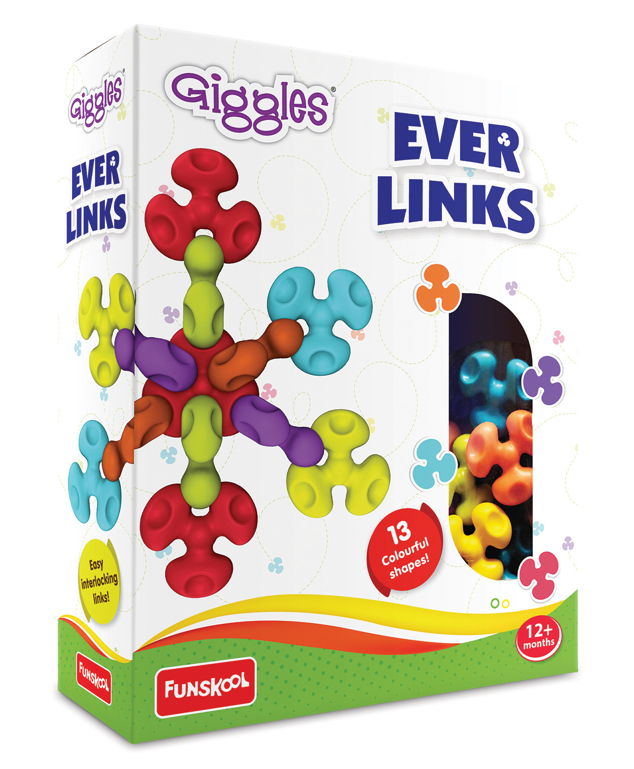 Funskool Giggles Interlocking Learning Educational Toy Multicolour - 13 pieces-image-9