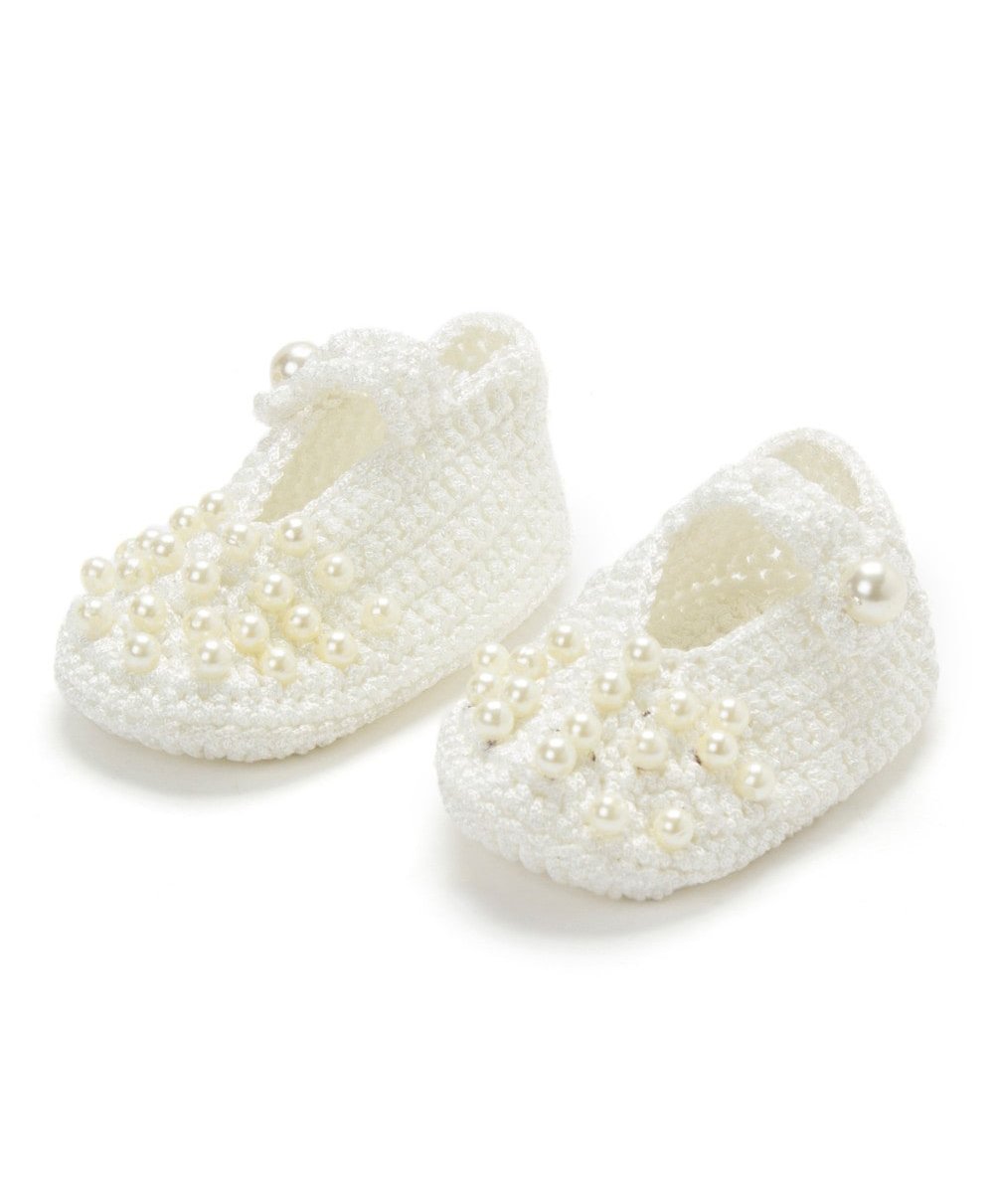 Funkrafts Crochet Designed And Pearl Embellished Booties - White-picture-41