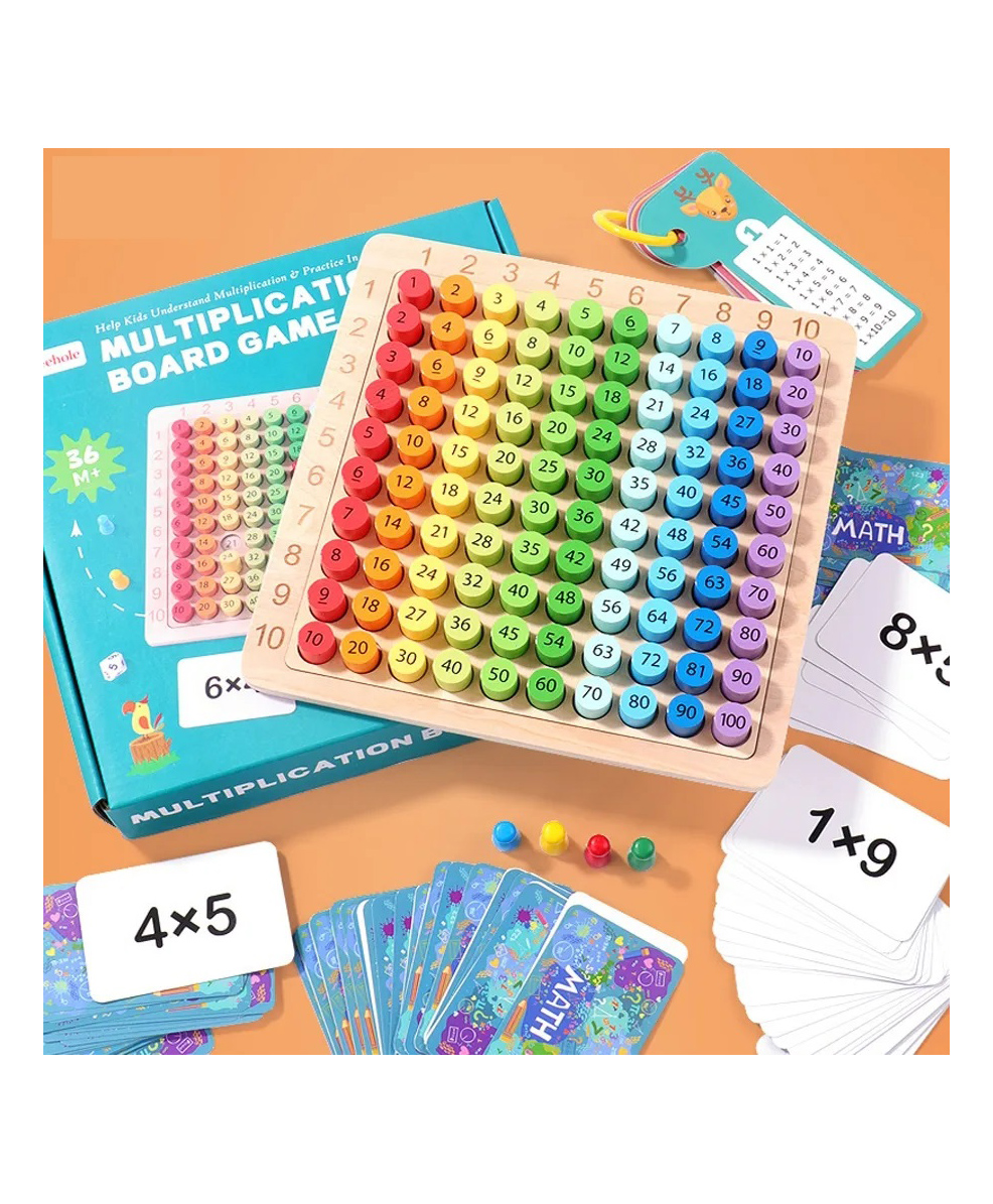 Chocozone Multiplication Board Game with Flash Cards & Table Recites Learning Toys for 6 + Years Old Boys & Girls Educational Games-picture-17