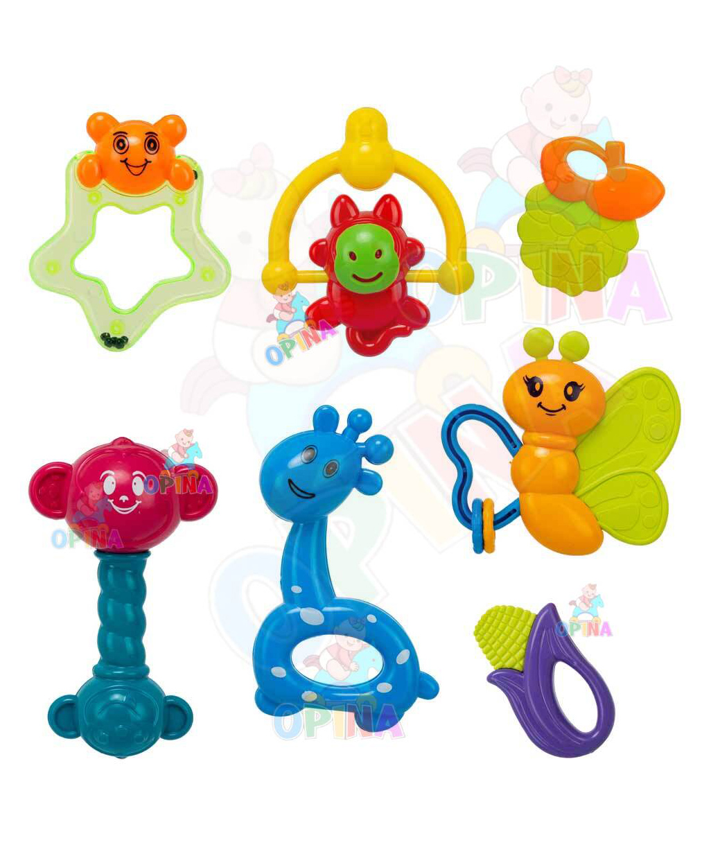 OPINA Baby Rattle Set Pack of 7 - Multicolor-picture-42