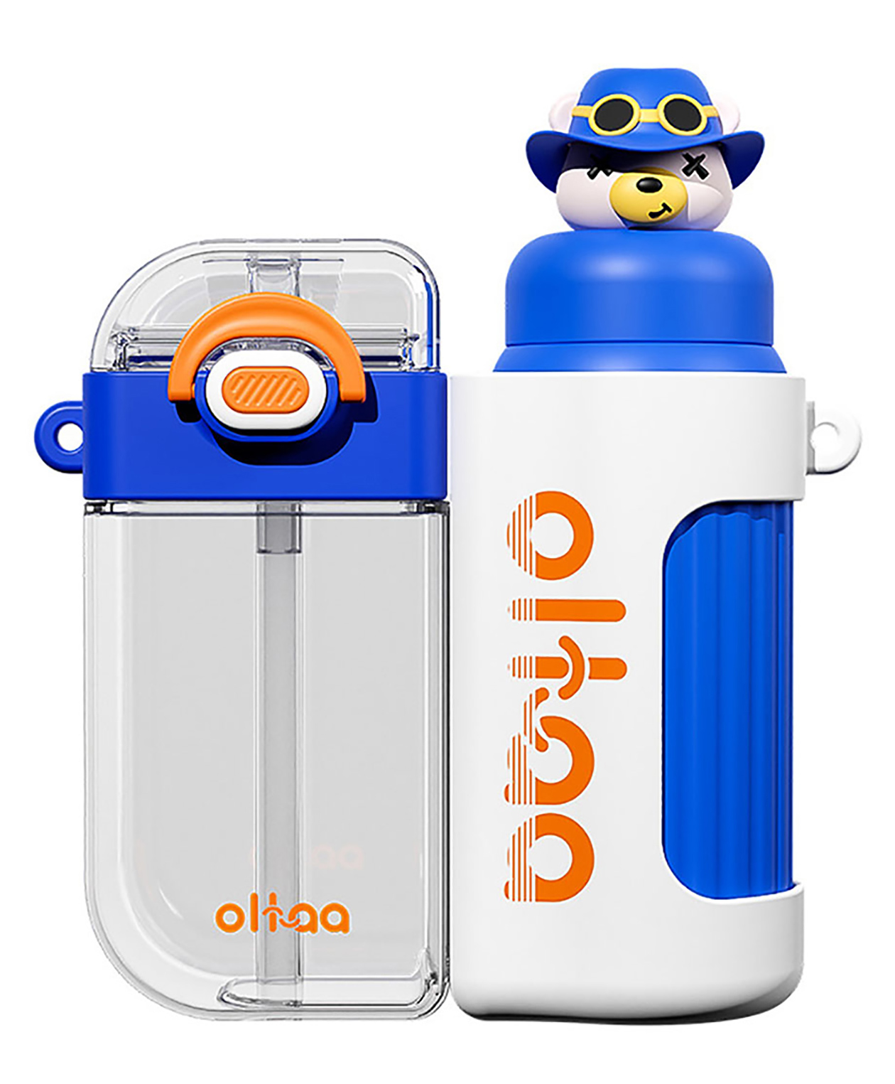 Little Surprise Box Double Tumbler Blue Bear Detachable Set Water Bottle - 720 ml-image-12