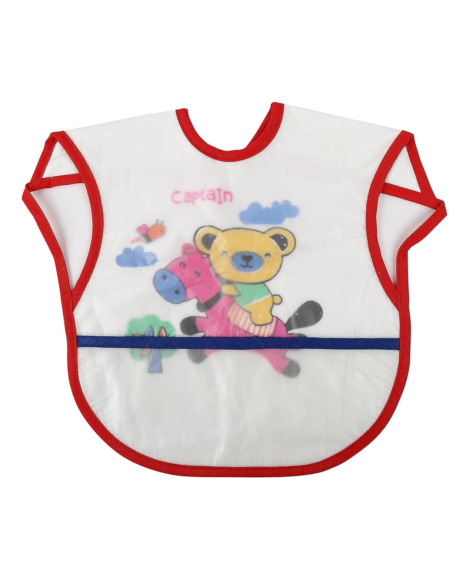 VOIDROP New Born Baby Cotton Bibs Apron  Easly Adjustable For Baby - Red-image-36