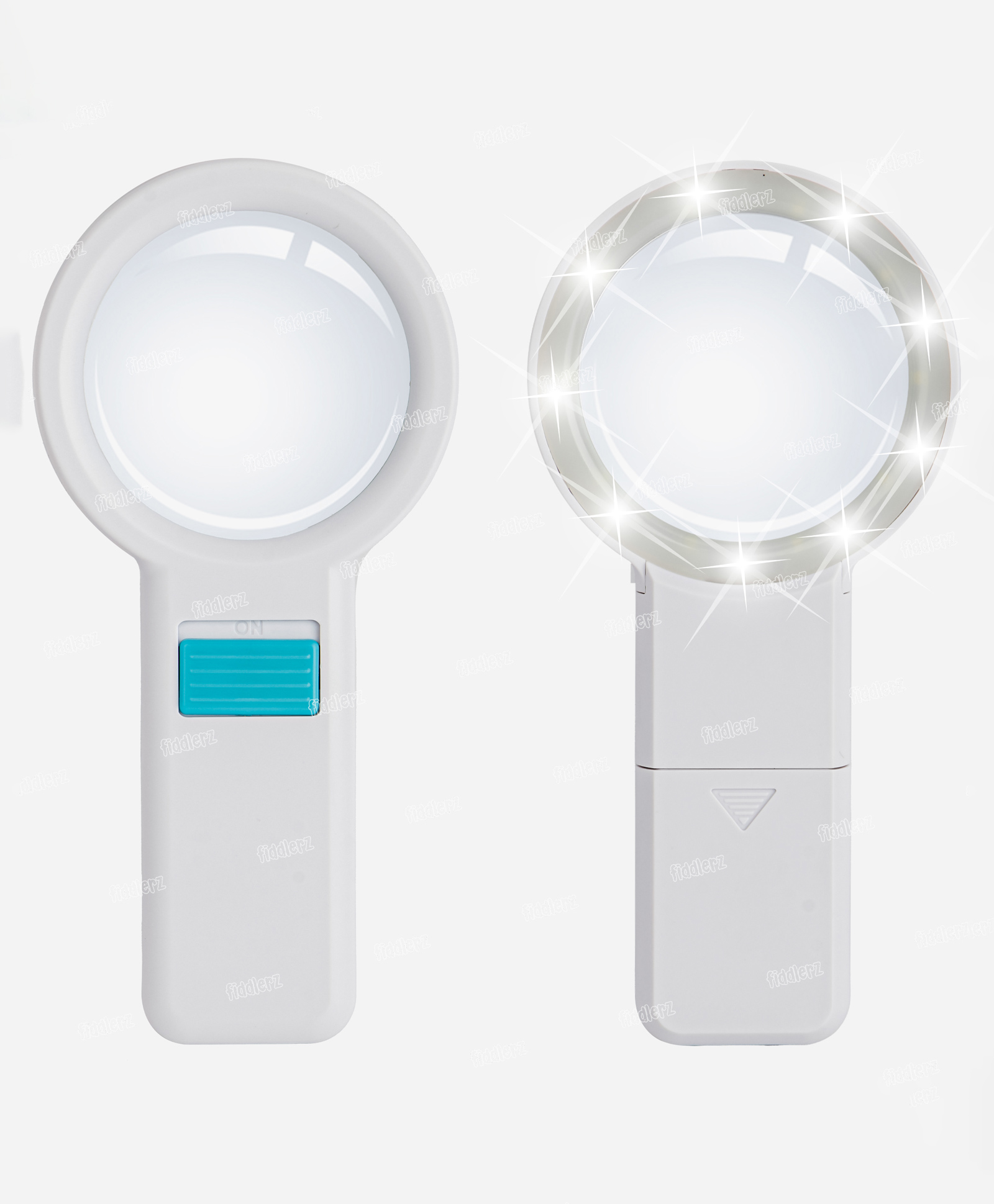 Fiddlerz Handheld LED Reading Magnifier Lens - White-image-7