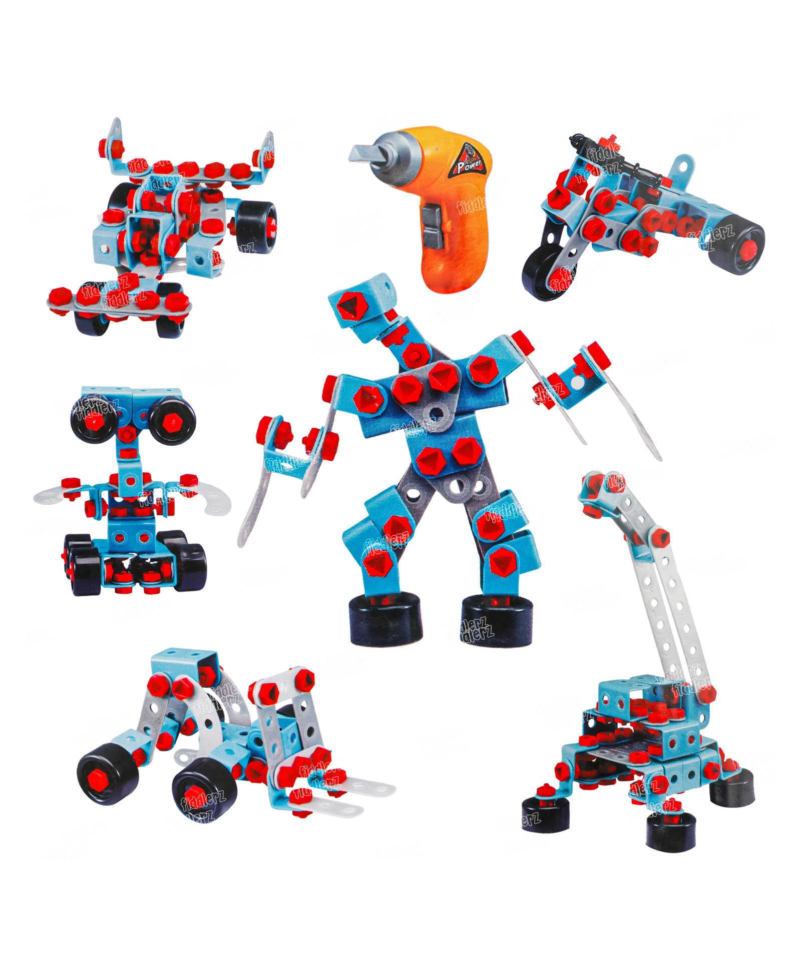 Fiddlerz Junior Blocks with Simulation Drill Having - 286 Pieces-image-0