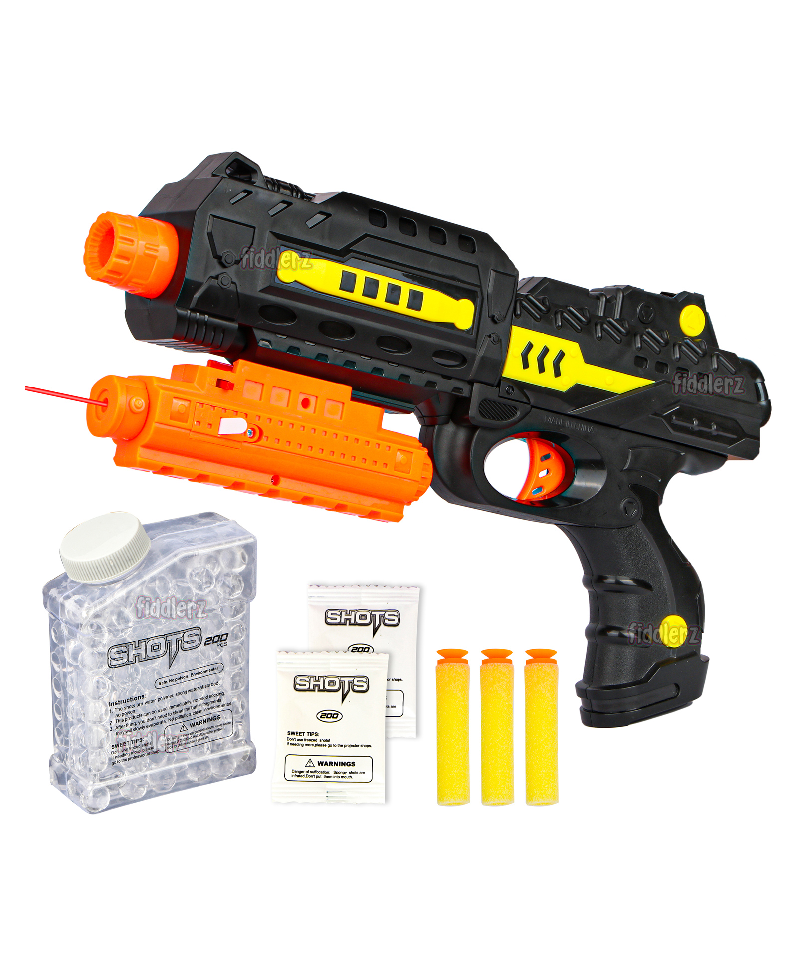 Fiddlerz Gun with Jelly Shots and Soft Foam Bullets - Multi color-picture-15