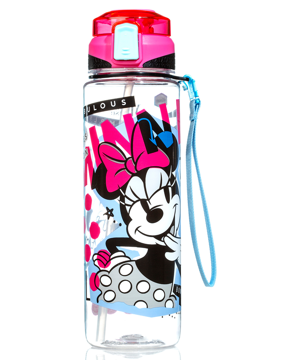 Disney by Gluman Disney Minnie Bottella Spout  Water Bottle Tritan Copolyester 100% Food Grade Dishwasher Safe Freezer Safe - 1000 ml-image-10
