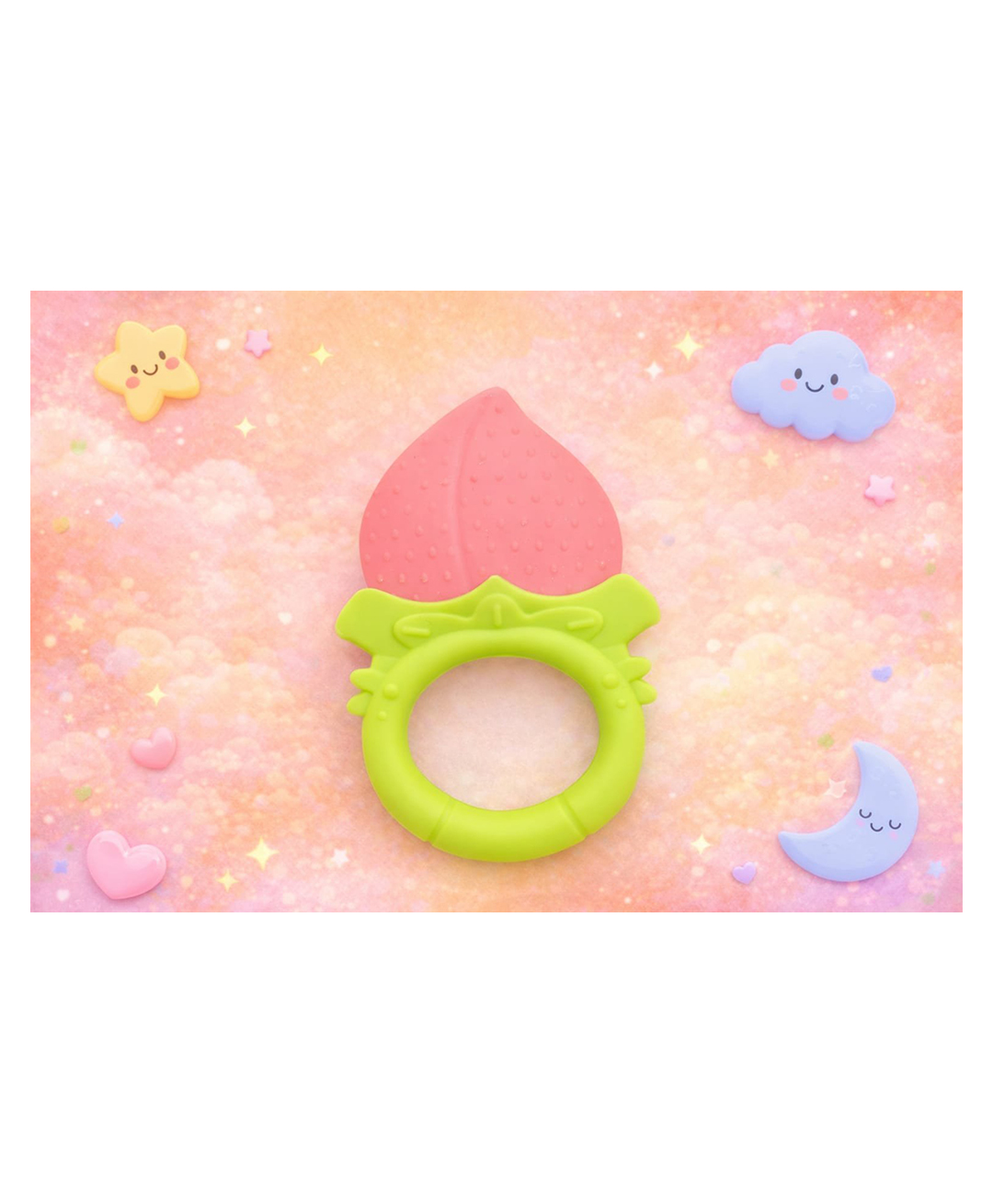 Kritiu Fruit Shape Silicone Teether - Pink-image-10