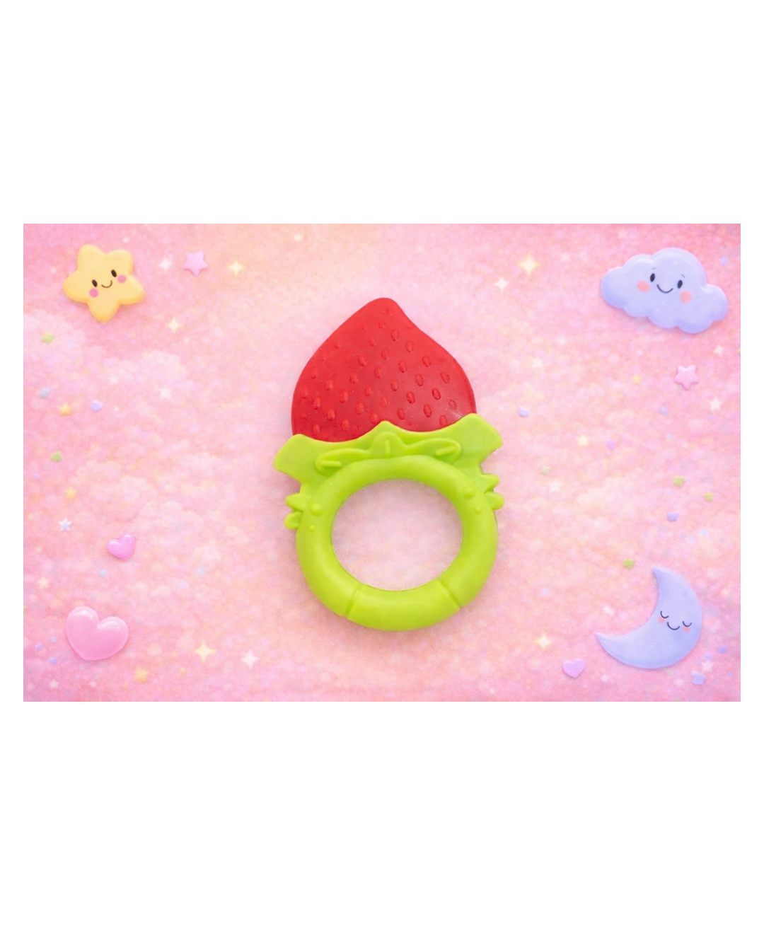 Kritiu Fruit Shape Silicone Teether - Strawberry-image-4