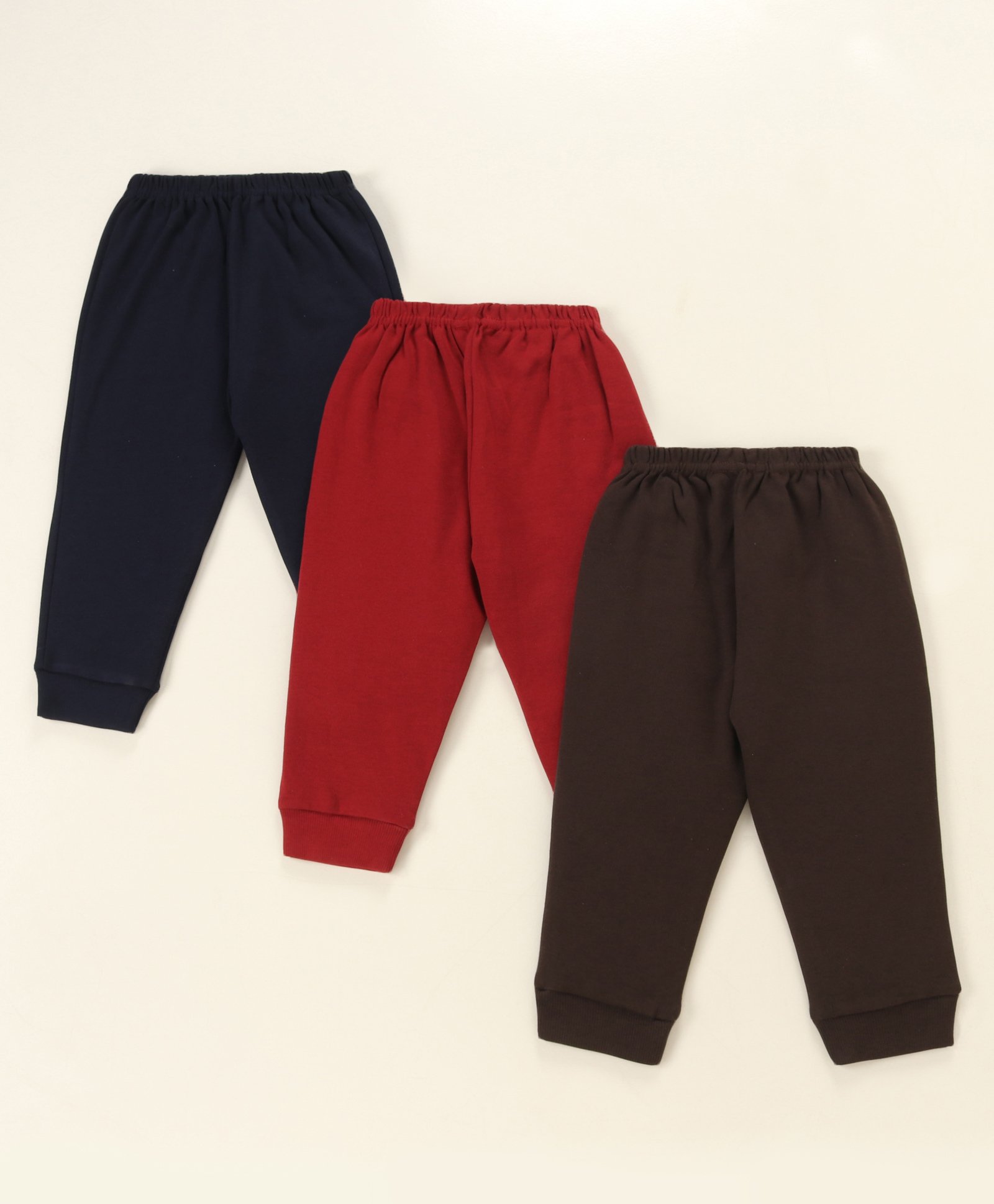 Zero Interlock Full Length Lounge Pant Solid Colour Pack Of 3 - Brown Maroon  Navy Blue-image-30