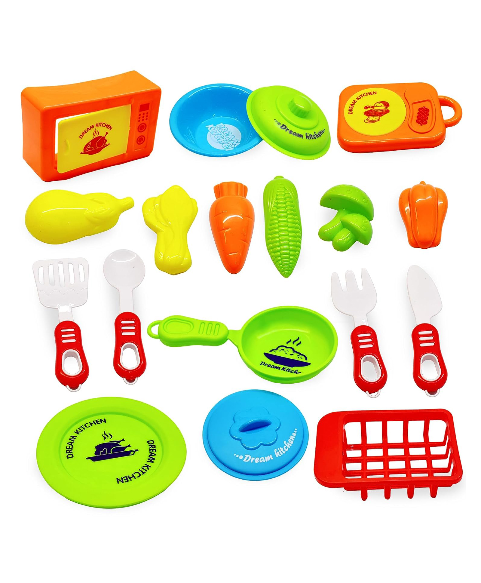 FunBlast Food & Kitchen Set Toys for Kids 16 Pieces - Multicolor-image-36