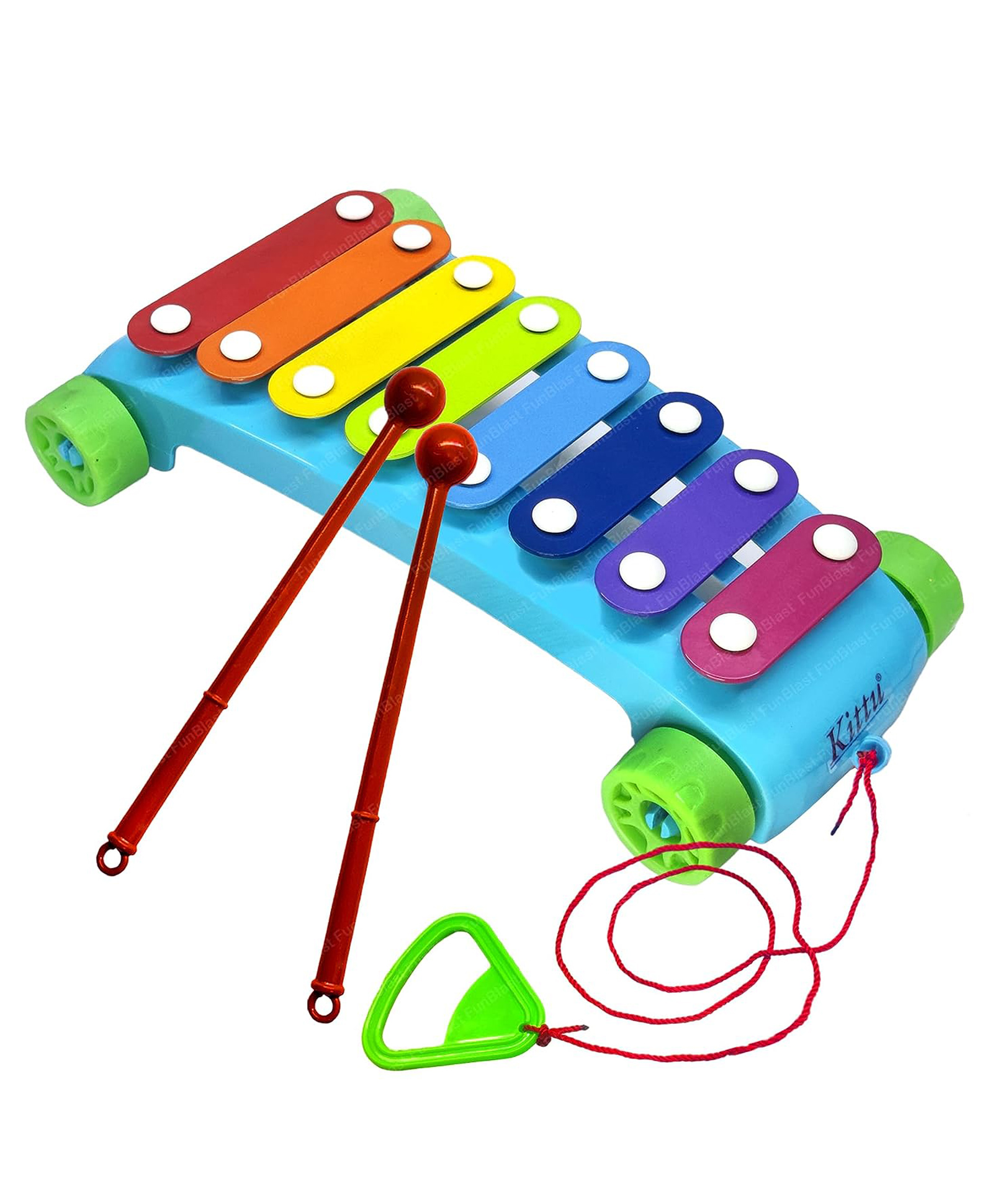 FunBlast Musical Xylophone with Wheels for Kids (Random Color)-image-15