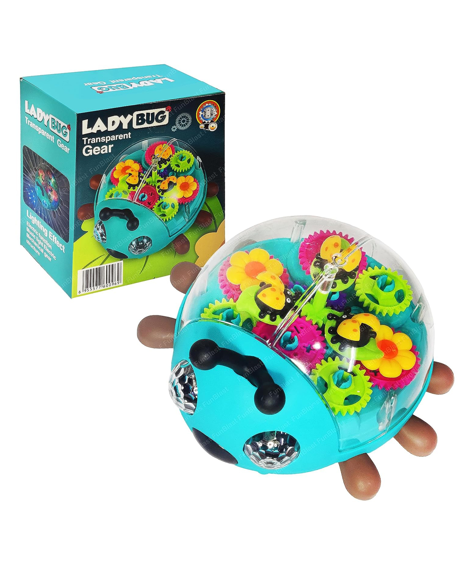 FunBlast Transparent Gear Bug Toy with Sound & Flashing Light - Multicolor-image-39