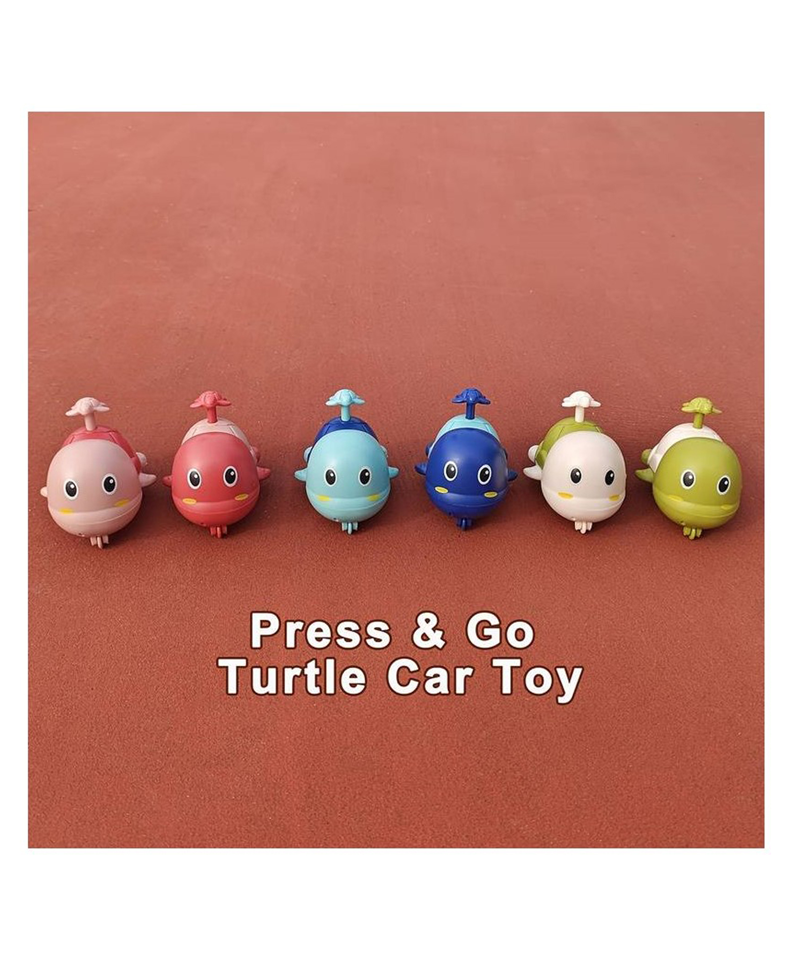 YAMAMA Turtle Press and Go Vehicle Toy For Kids Interactive And Engaging Toys For Kids And Toddlers Pack of 3 - Multicolor-image-20