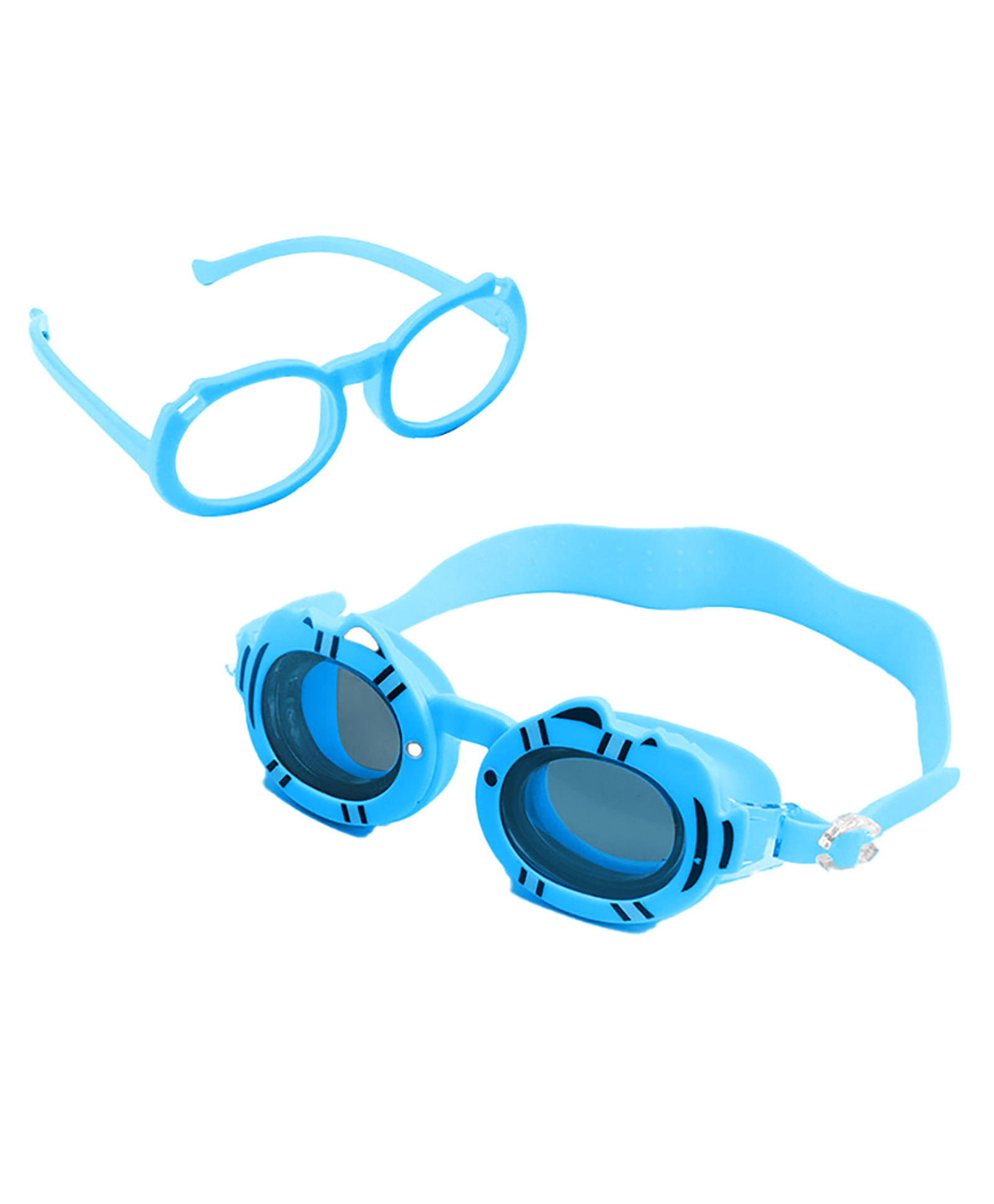 Little Surprise Box Yellow Fish Dual Glass Frame Sun protection & Swimming Goggles for Kids UV protected and Anti Fog- Blue-image-24
