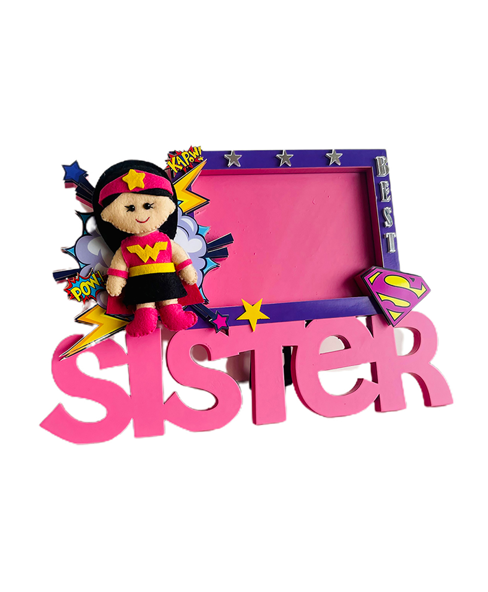Little Surprise Box Best Sister Table Photo Frame - Pink-picture-20