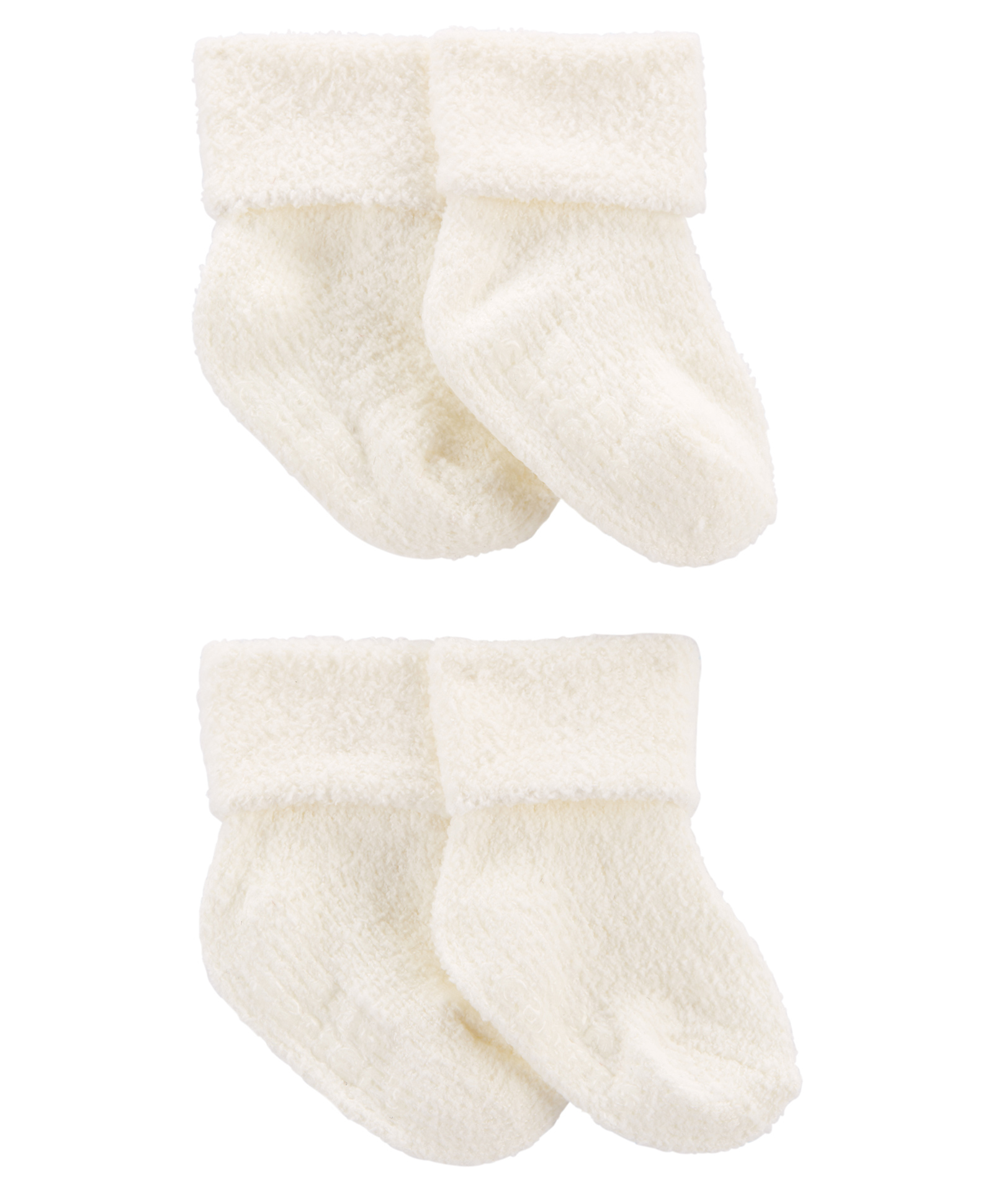 Carter's Baby 4-Pack Foldover Chenille Booties - White-picture-15