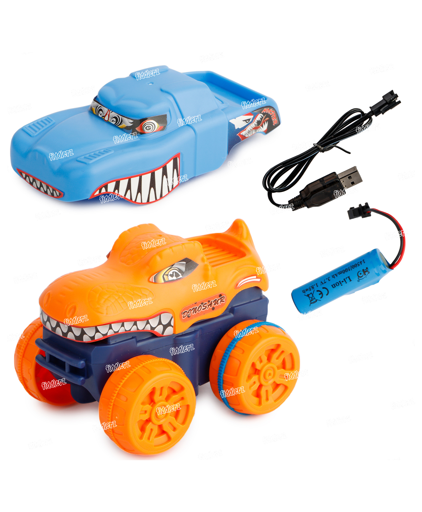 Fiddlerz Dinosaur Track Playset Adventure Car Racer Toy - Multicolor-image-17