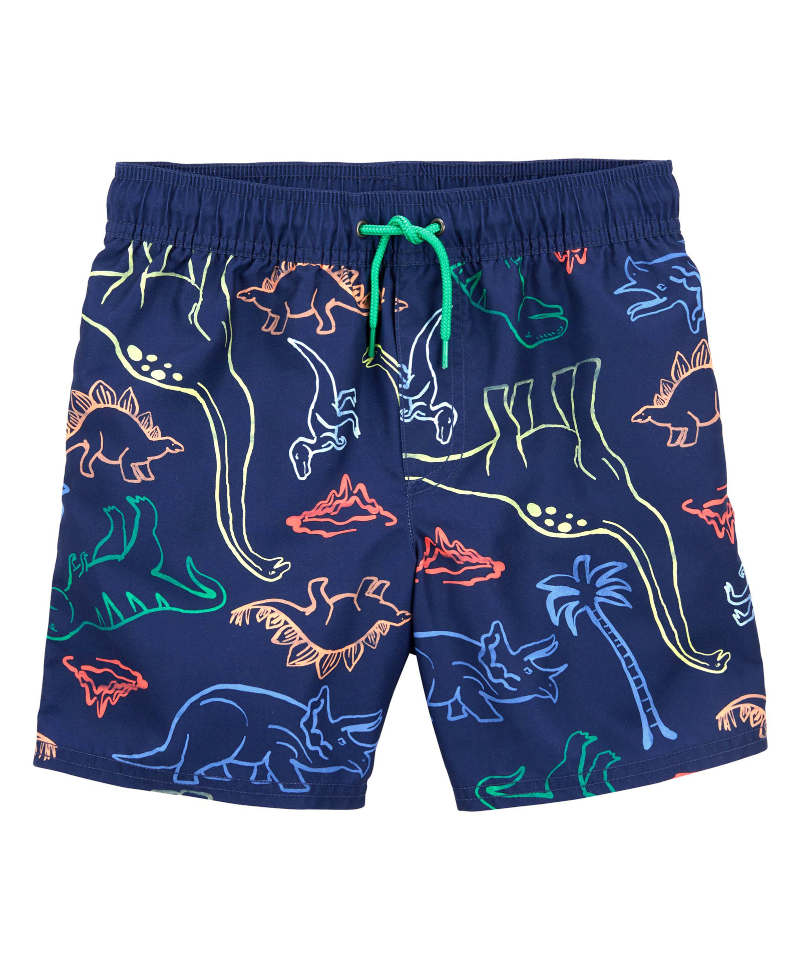 Carter's Multicolor Dinosaur Print Swim Trunks - Navy Blue-picture-26