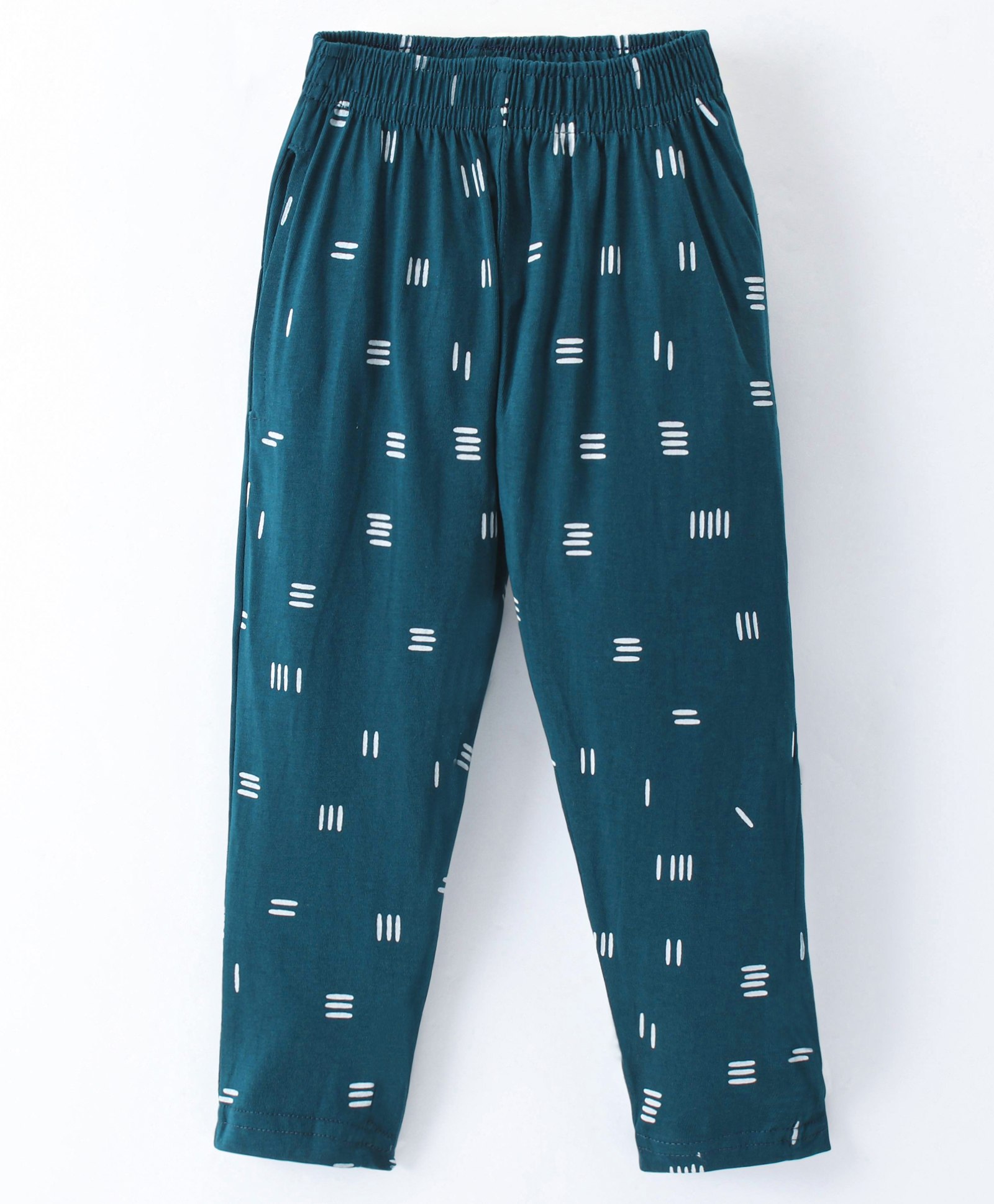 Fido Cotton Jersey Knit Full Length All Over Printed Leggings - Blue-picture-16