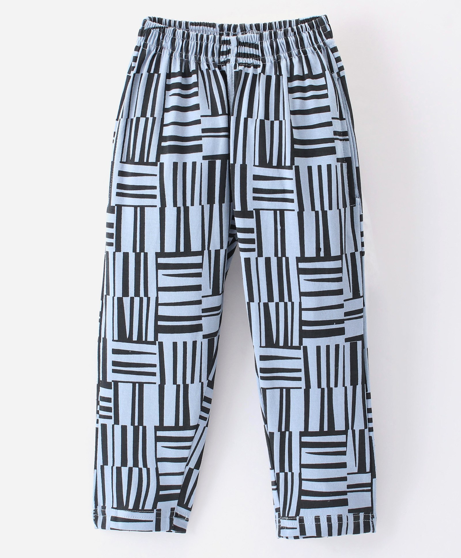 Fido Cotton Jersey Full Length Legging With Square Print - Grey-picture-37