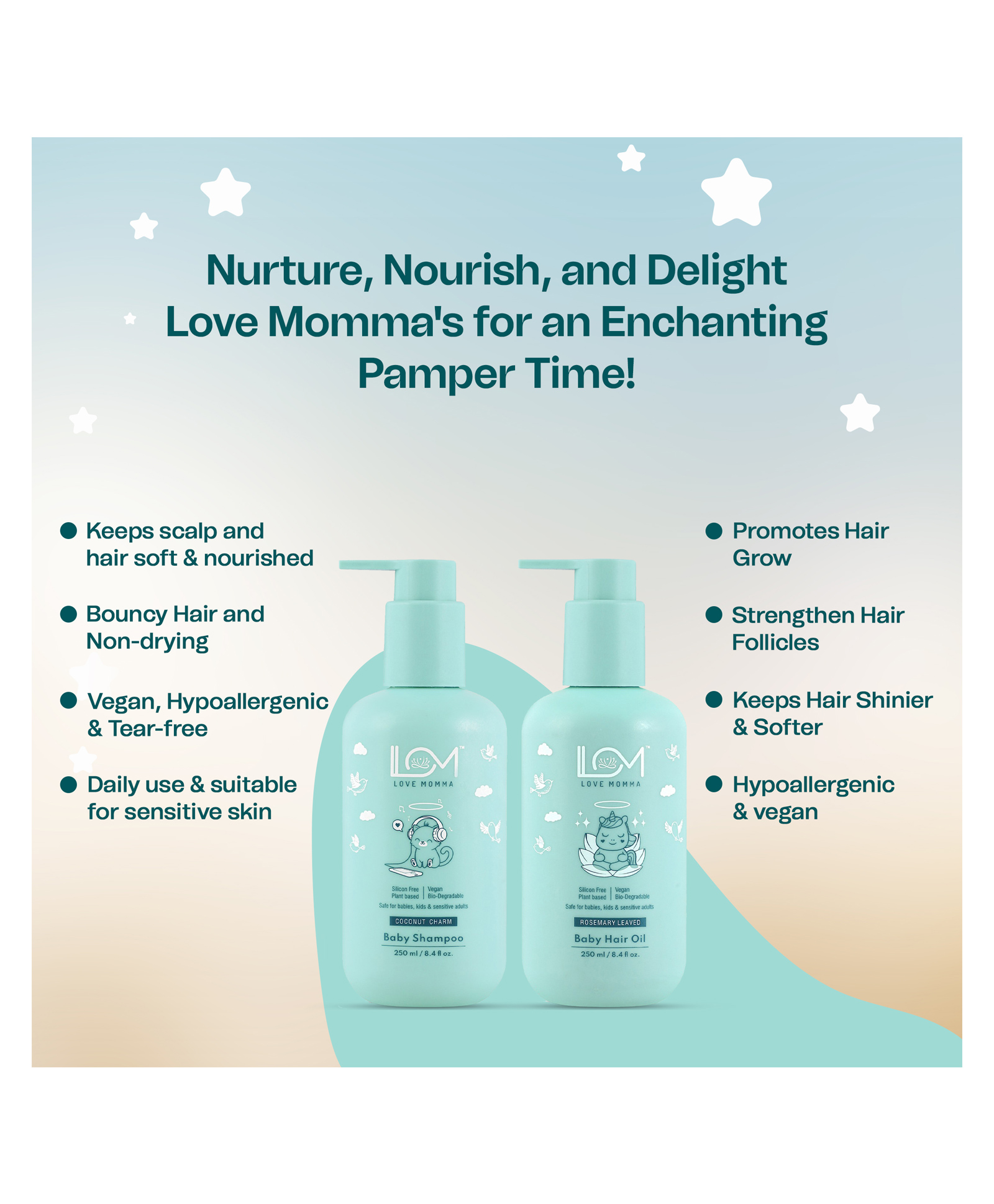 love momma Love Momma's Magic Bundle for Baby Hair Care Pack Of 2 250 ml Each-picture-20