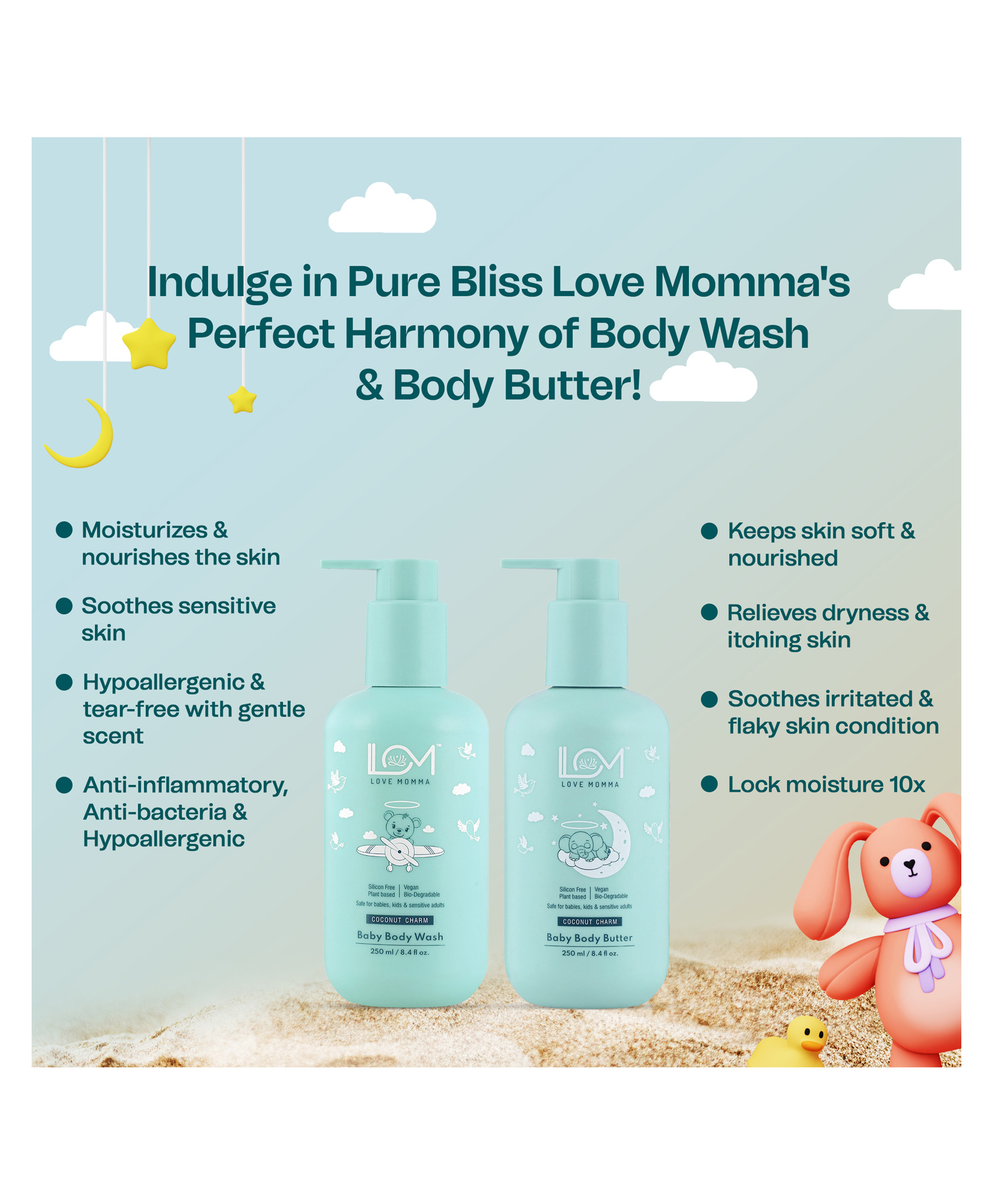 love momma Love Momma's Magic Bundle for Baby Skin Care Pack Of 2   250 ml Each-picture-25