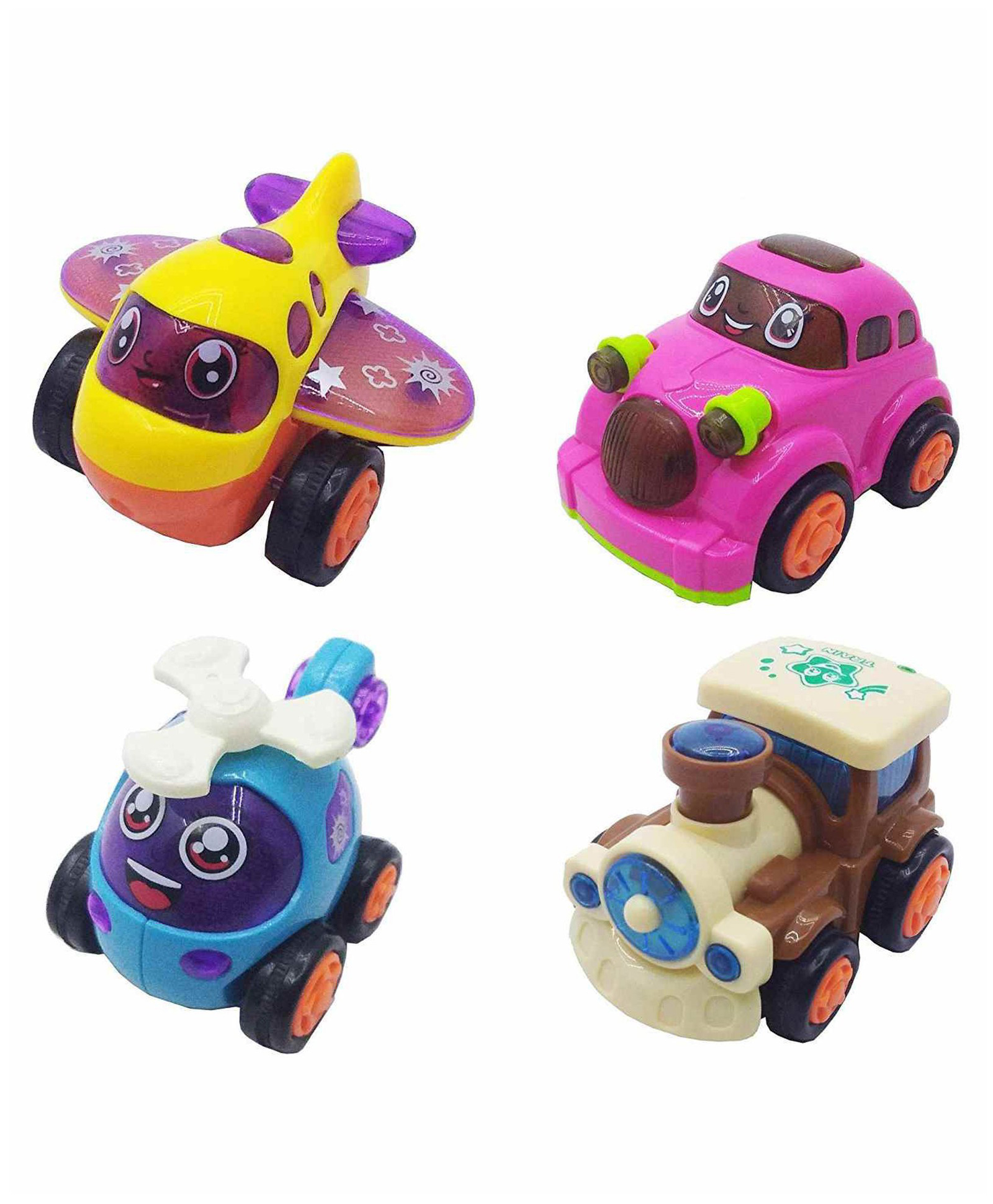 PLUSPOINT Friction Powered Toy Vehicle Set of 4 (Color May Vary)-picture-25