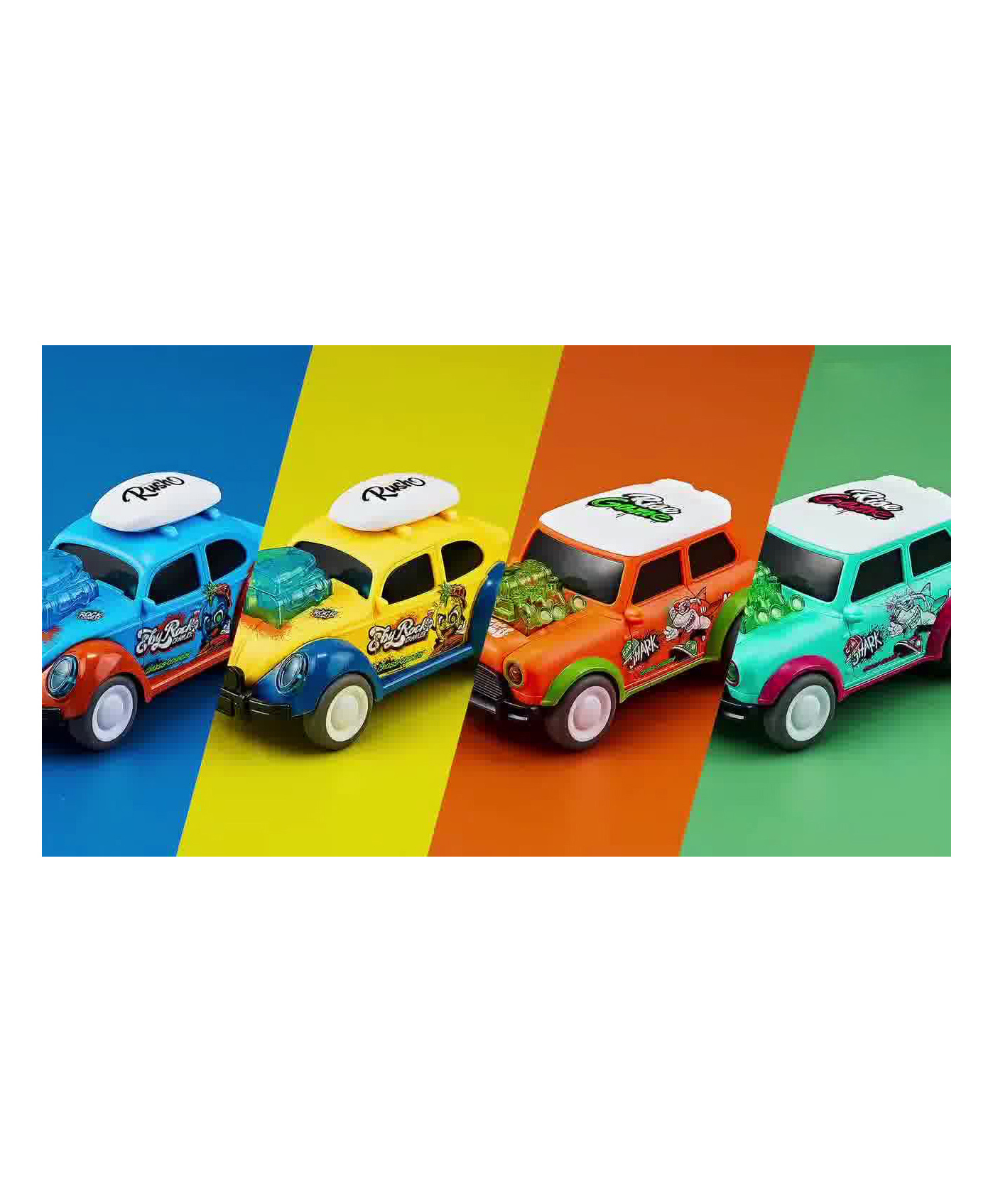 PLUSPOINT Inertia Friction Powered Cartoon Dancing Cars Pack of 4 = Multicolor-picture-27