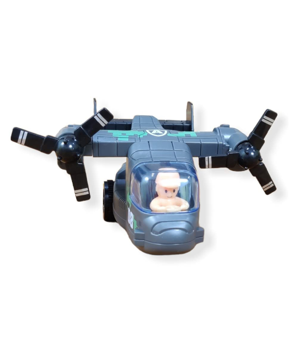PLUSPOINT Military Osprey Transport Simulation Model Helicopter Push and Go Durable Scale Friction Powered Swat Chopper Pretend Play V 22 Airplane Toy ( Color May Vary)-image-13