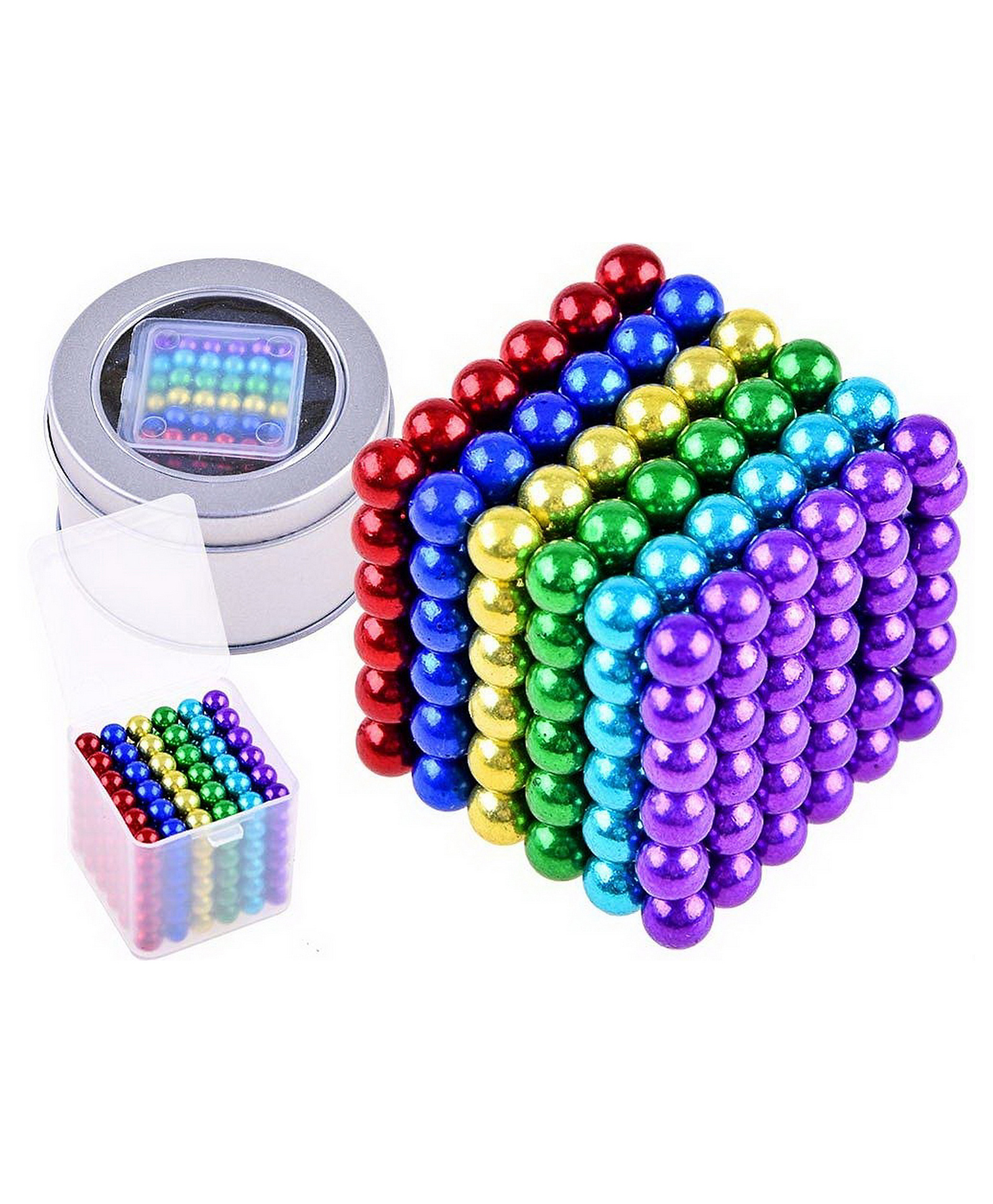 PLUSPOINT Magnetic Balls for Decoration and Stress Relief 216 Balls - Multicolour-picture-16