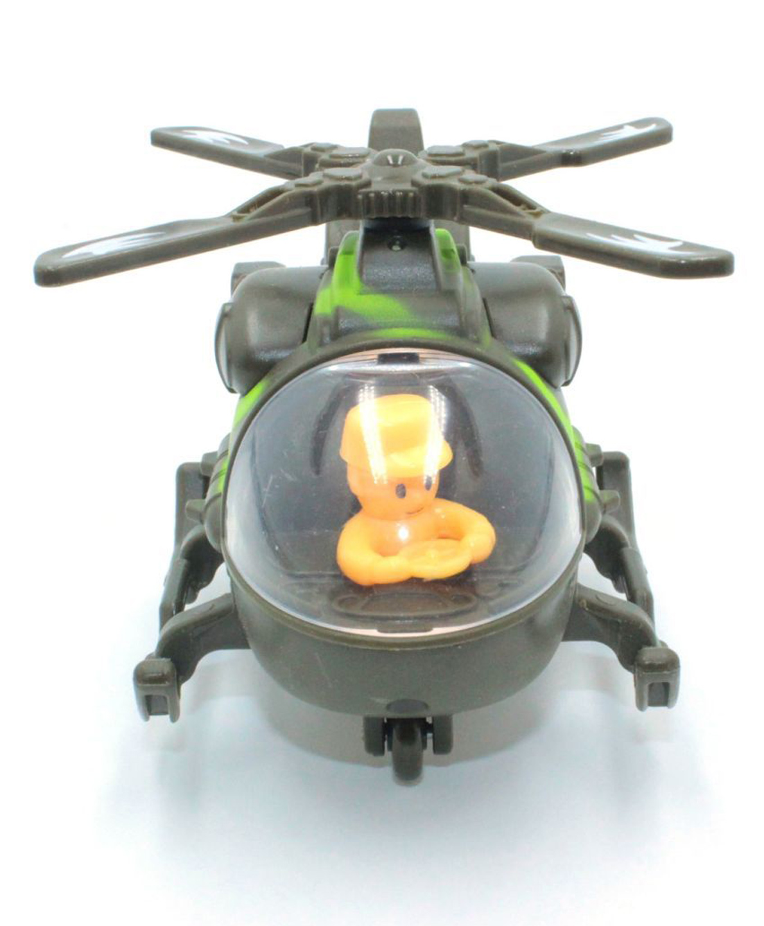 Pluspoint Pack of 1 Friction Army Helicopter Unbreakable Toy with Moving Pilot Friction Powered Toy Aircraft Toys for Kids - Multicolour (Colour may vary)-picture-20