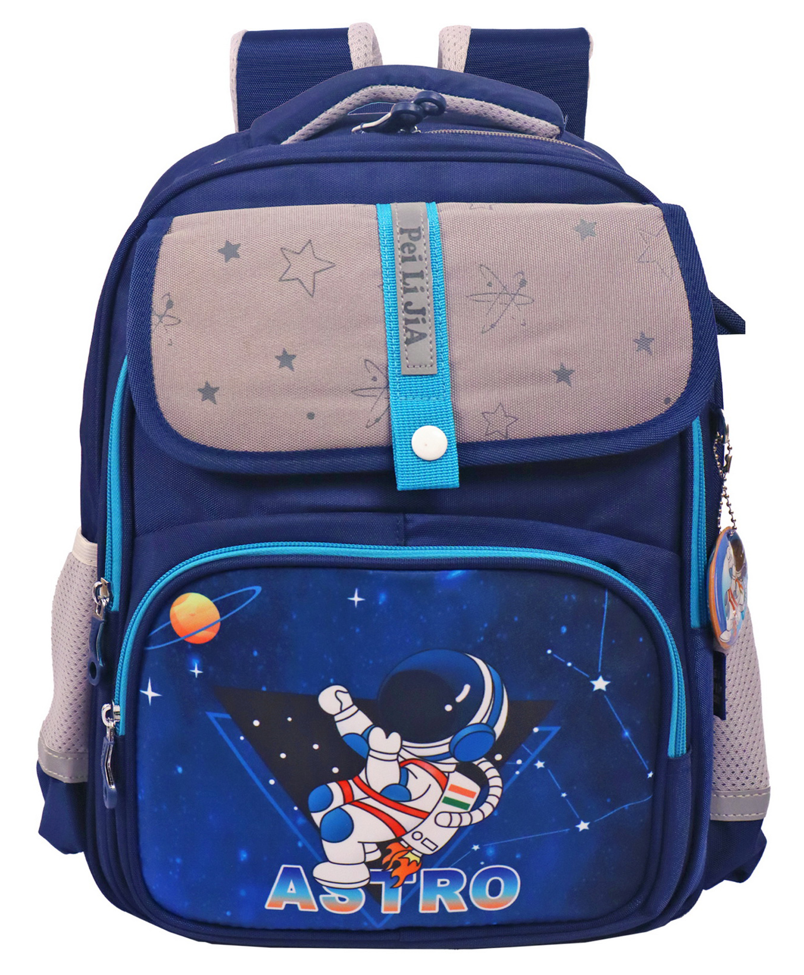 Toyshine Blue Space Astro High School College Backpacks for Teen Girls Boys Lightweight Bag Dark Blue Height 17 Inch-image-3