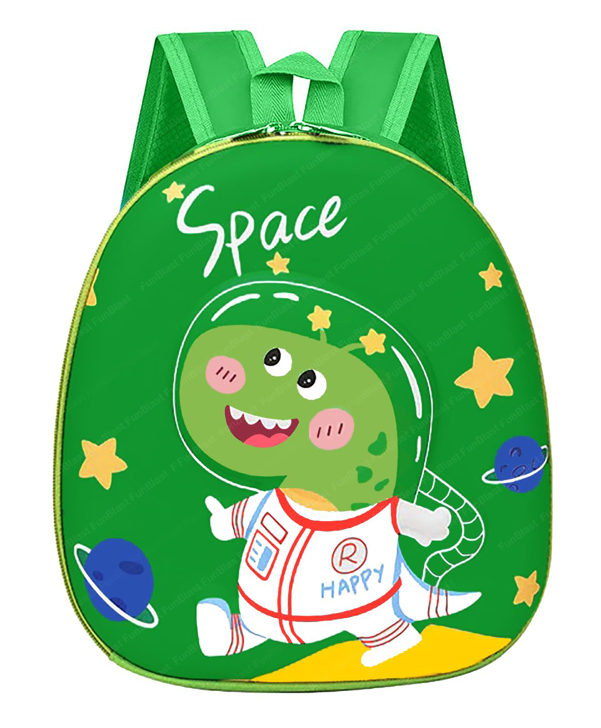 FunBlast Dinosaur Theme Lightweight Miniature Backpack Green - 11 Inch-image-16