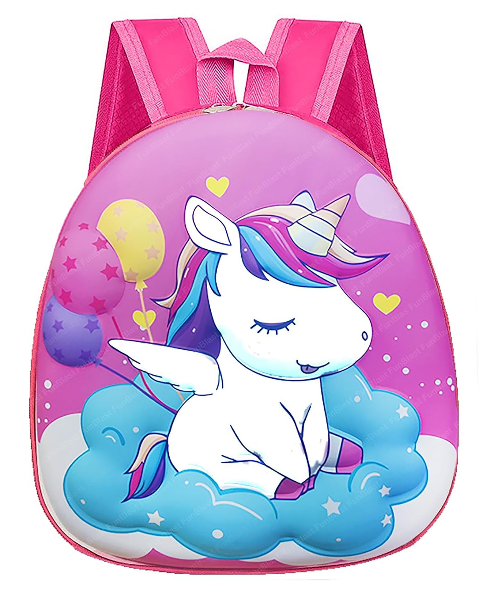 FunBlast Unicorn Theme Lightweight Miniature Backpack Pink - 11 Inch-picture-33
