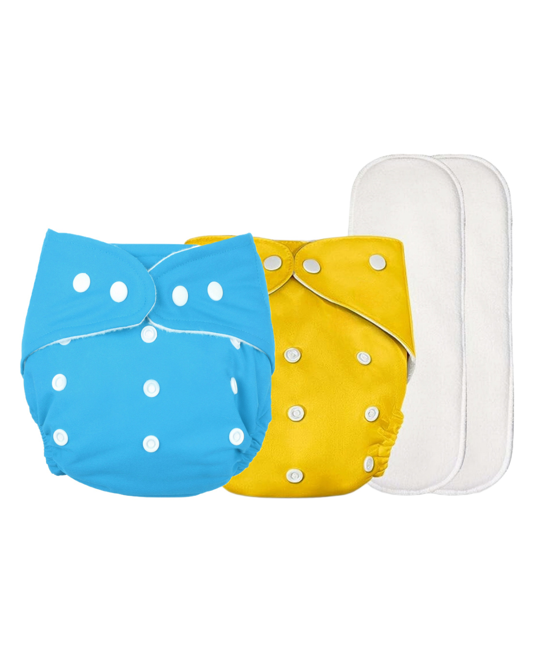 Deedry Cloth Reusable Diapers With Insert Pack of 2 - Yellow & Blue-image-19