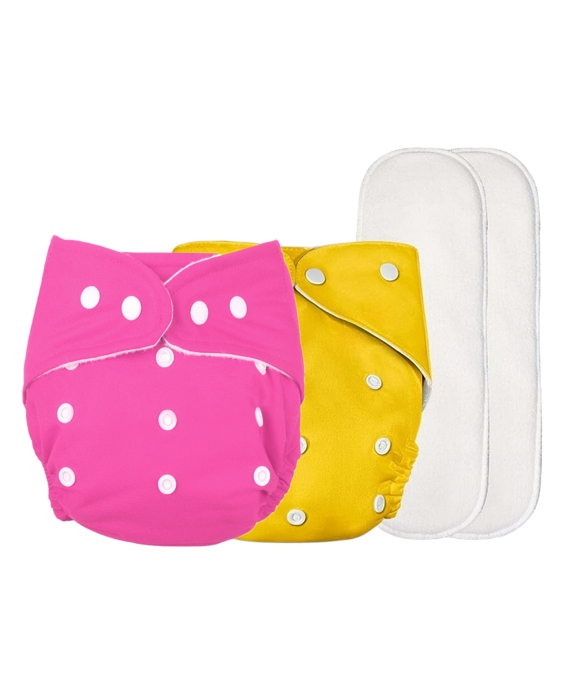 Deedry Cloth Reusable Diapers With Insert Pack of 2 - Yellow & Pink-picture-14