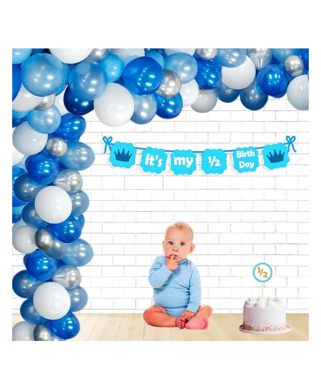 Untumble Blue Half Birthday Arch Kit - Pack of 52-image-32