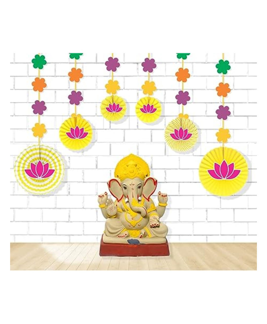 Untumble Vinayagar Chaturthi Decoration Items for Simple House Decoration - Pack of 14-image-36