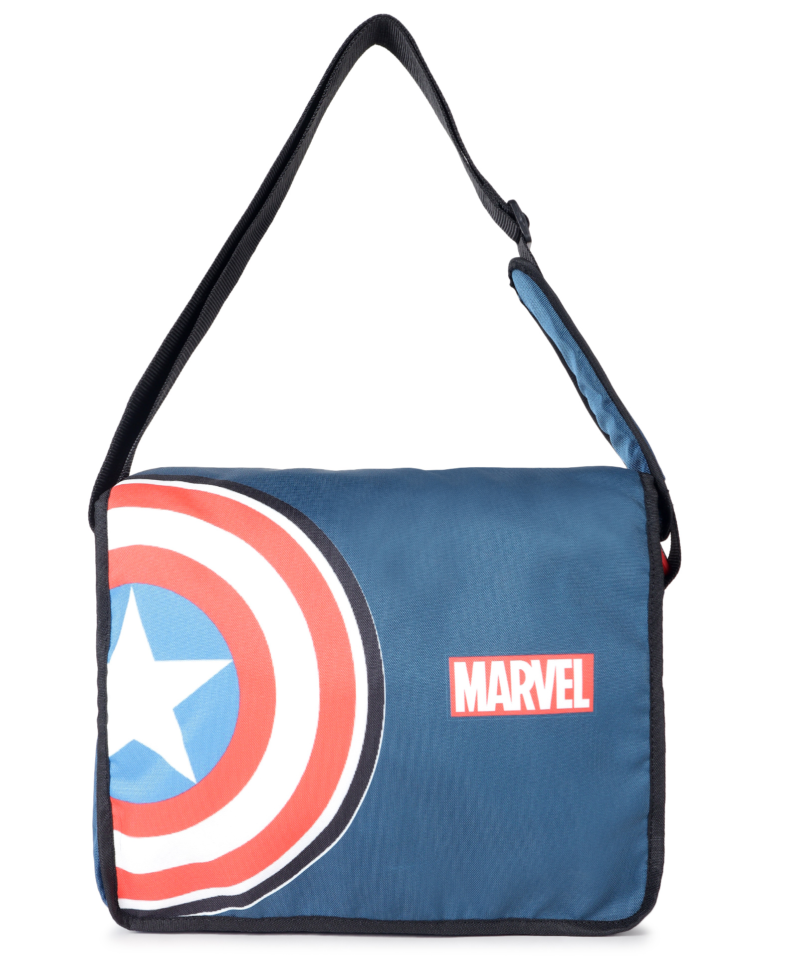 Novex Marvel Kids Captain America Messenger Bag with Adjustable Strap - Blue-image-6