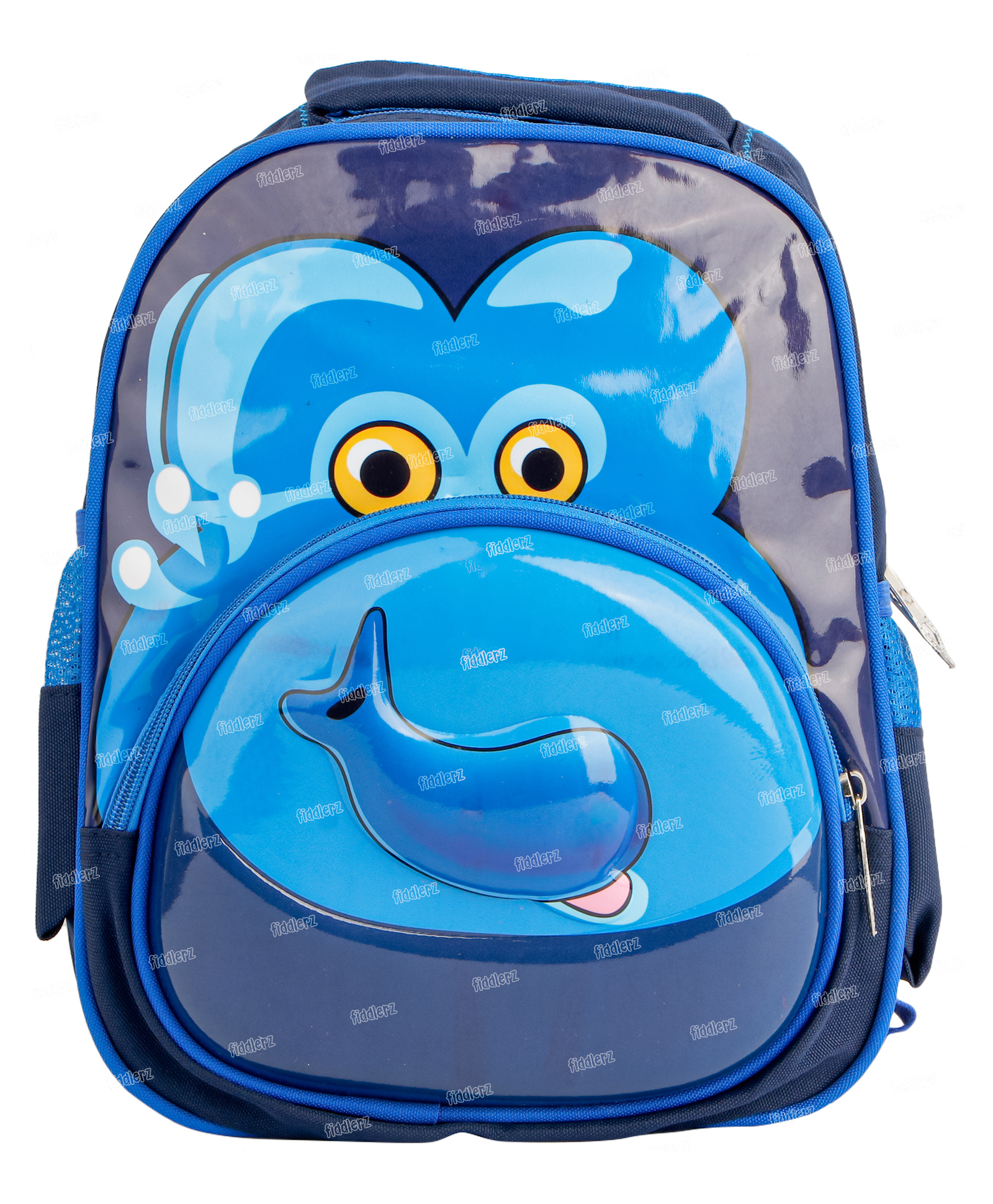 Fiddlerz School Bags With Different 3D Monkey Character Hard Case Backpack Blue - 12 Inches-image-36