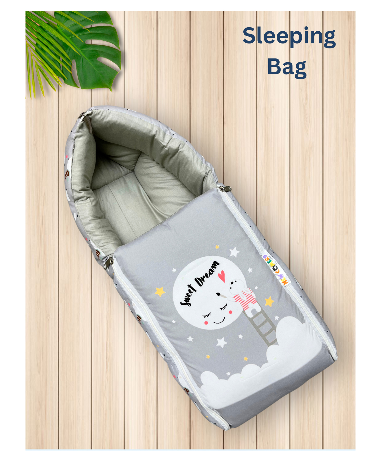 new comers NEW COMER 3 in 1 Baby Bed Sleeping Bag & Carry Nest Cotton Baby Bedding for New Born & Infant Portable Bassinet for Baby Carrying & co Sleeping Unisex Baby Sleeping Bed 802 - Grey-picture-28