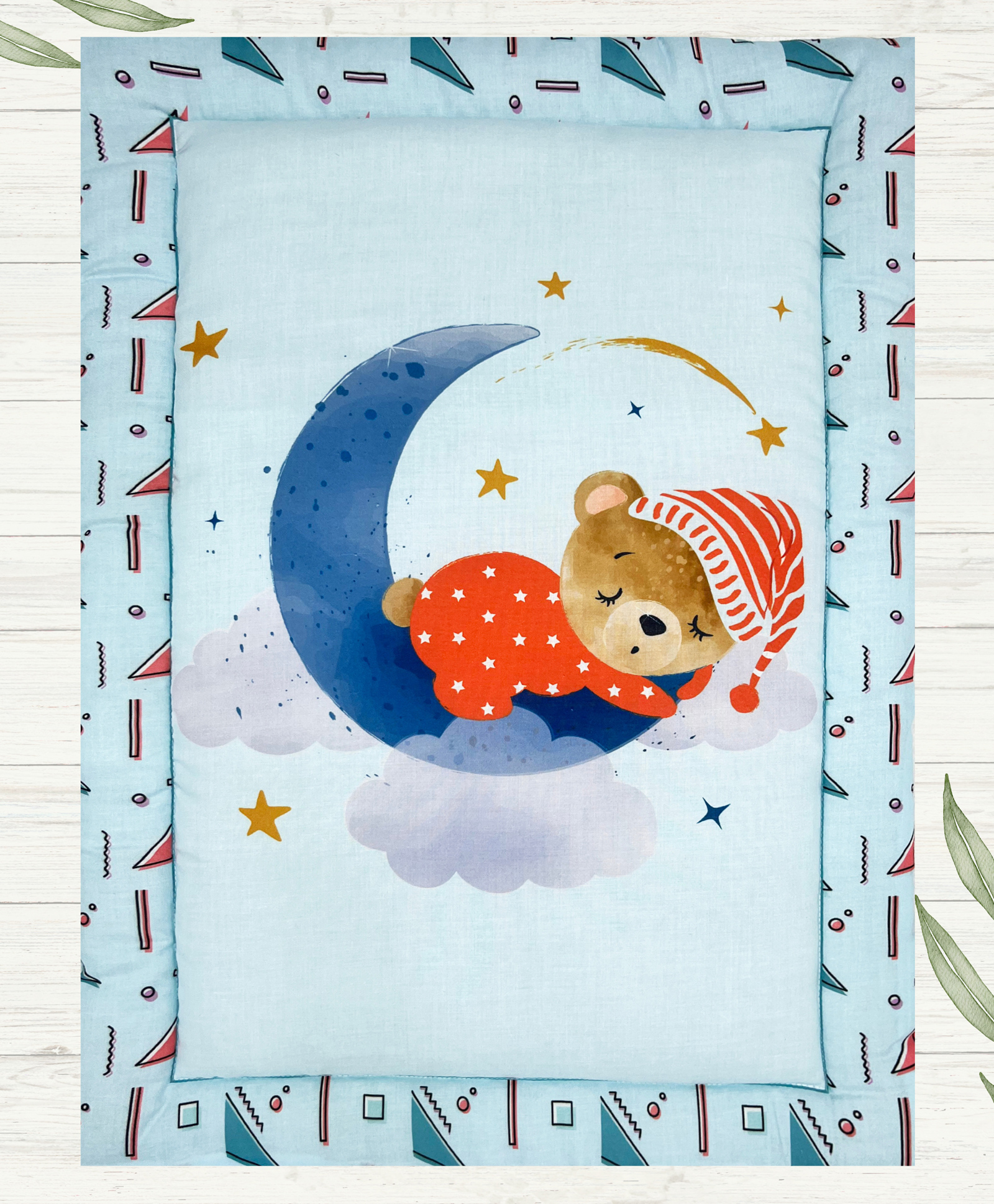 NEW COMERS Baby's Cotton Sleeping Mat Multi Purpose Cushioned Cradle Bed - Multicolour-image-7