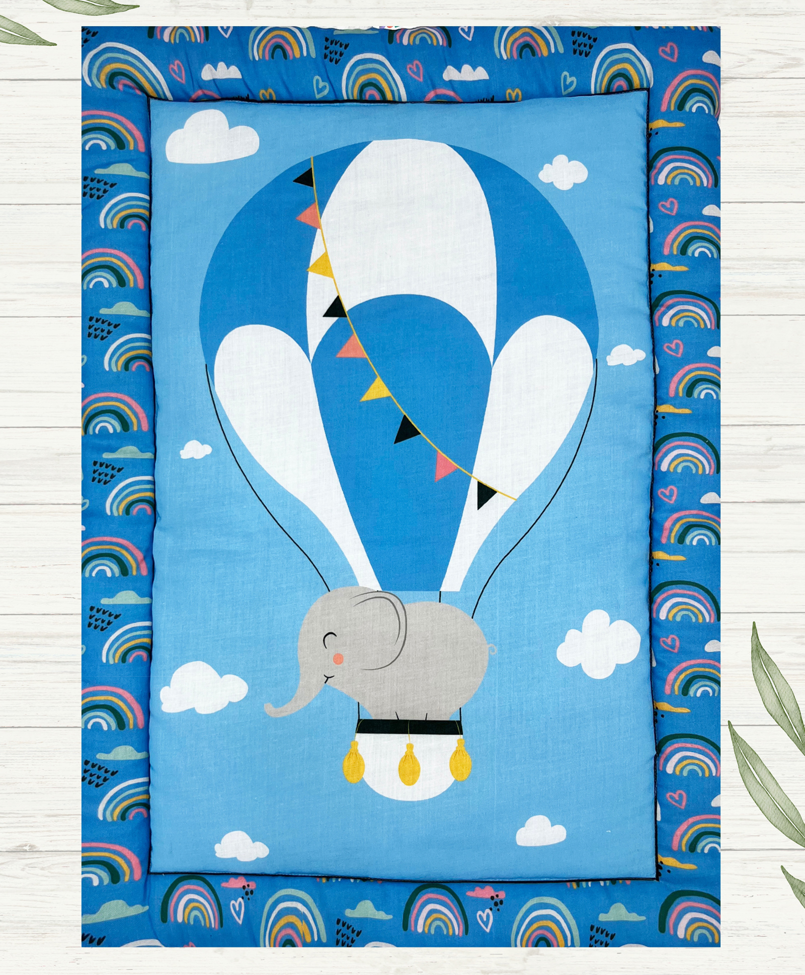 NEW COMERS Baby's Cotton Sleeping Mat Multi Purpose Cushioned Cradle Bed - Multicolour-image-6