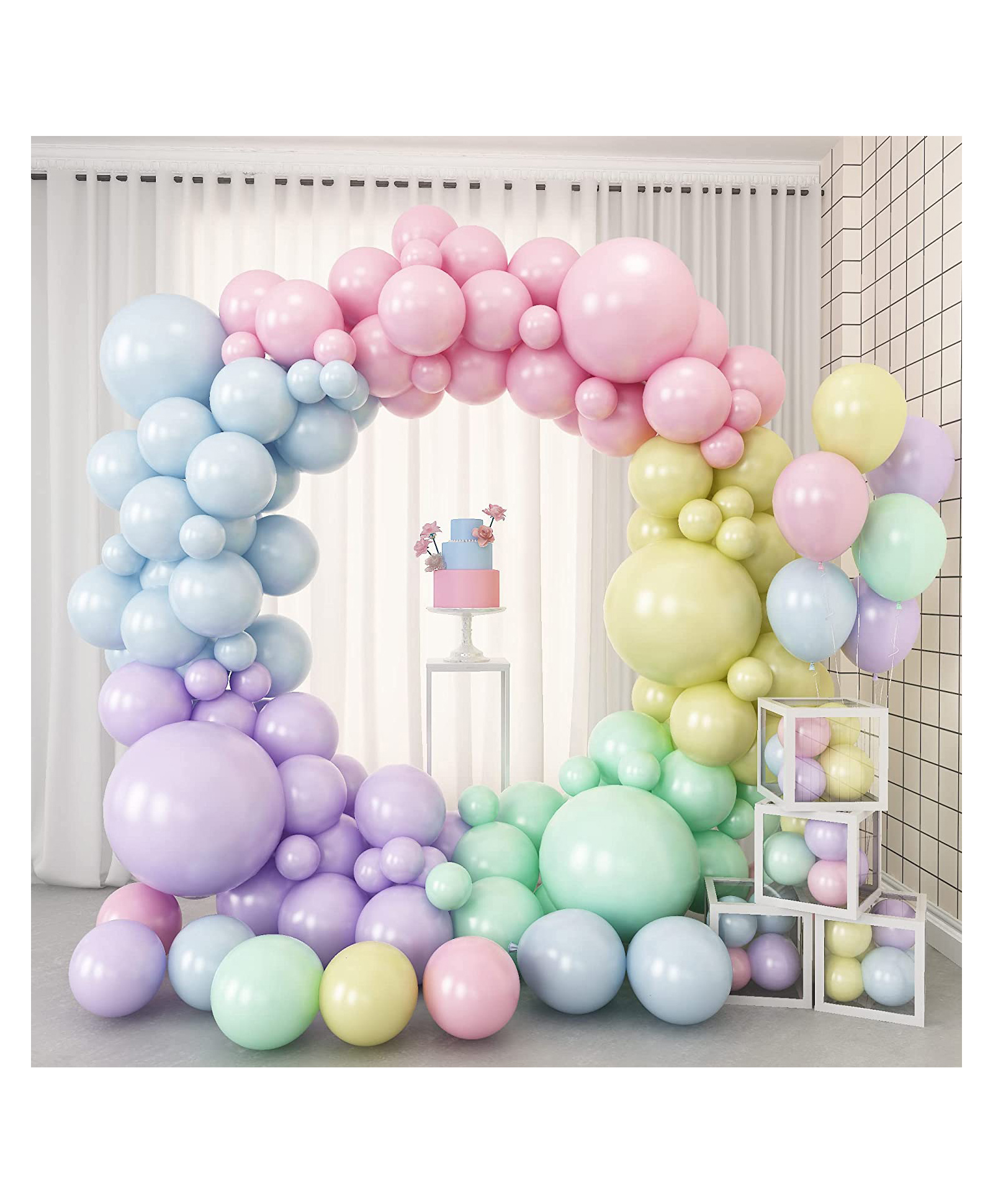Chocozone Macron Balloons Birthday Decoration Items - Pack of 132-image-30