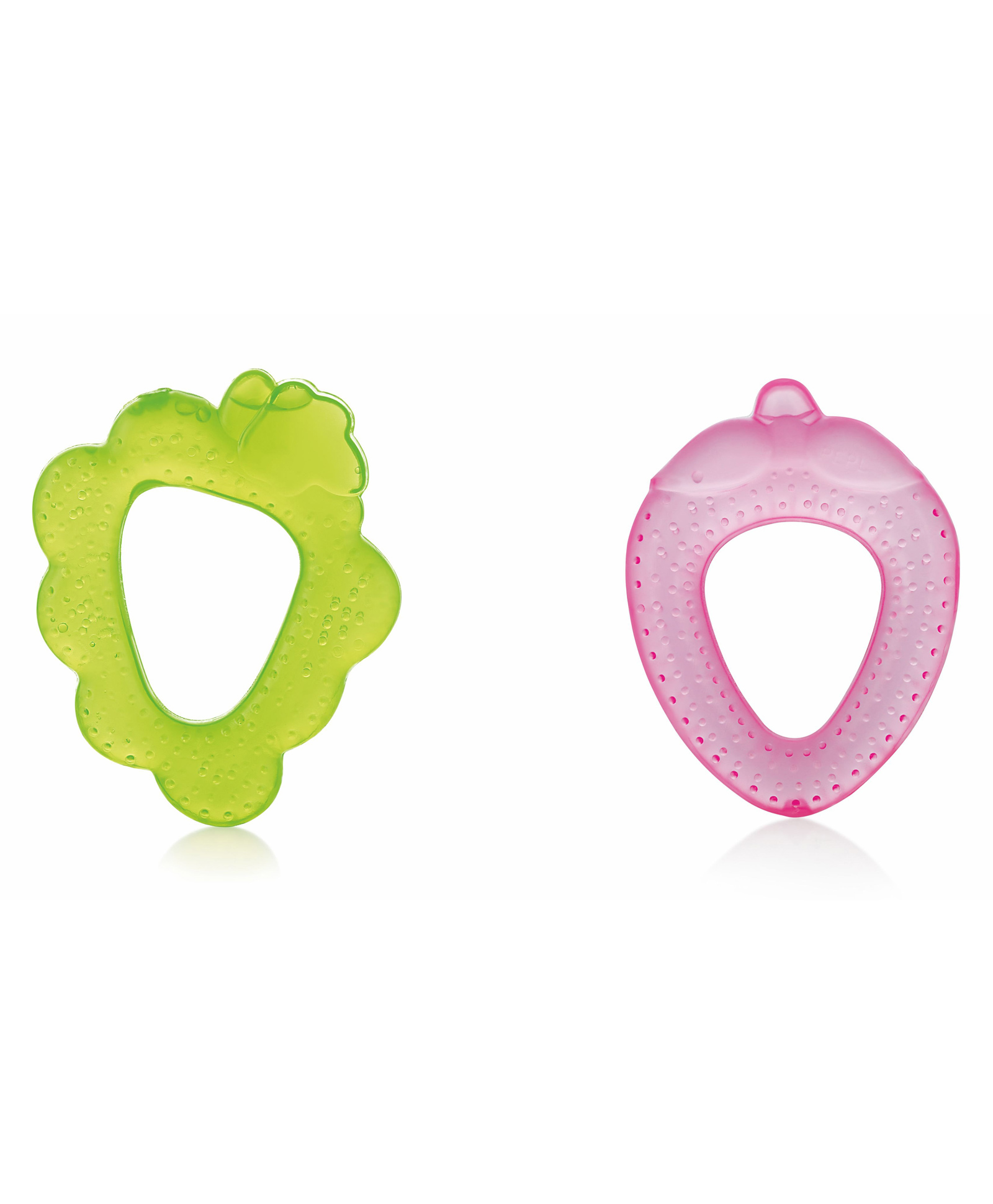 BeeBaby Fruit Strawberry & Grapes Teethers BPA Free. Cooling Water Filled Baby Teether with Carry Case for Babies Soothes Infants Gums Pack of 2 & Pink & Green-picture-21