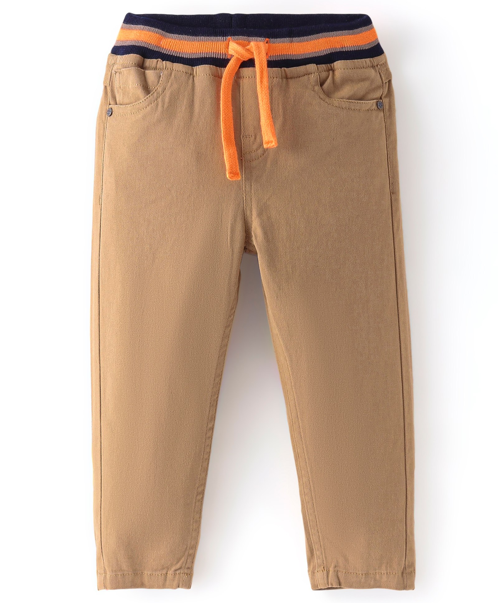 Babyhug Cotton Lycra Full Length Trouser - Khaki-picture-27