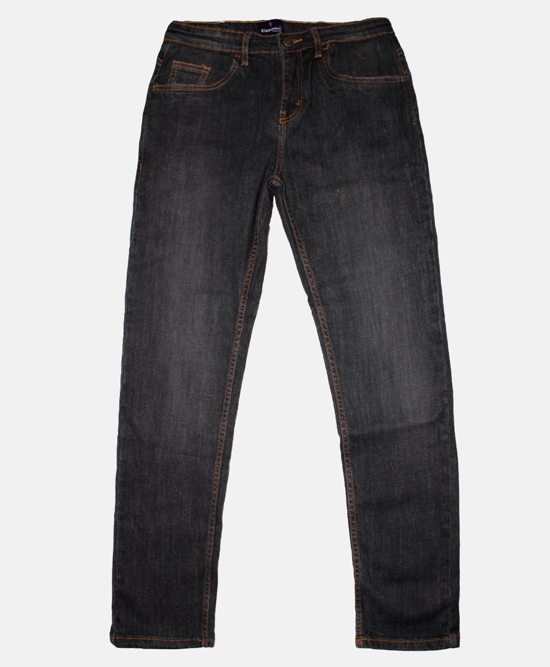 Kiddopanti Solid 5 Pockets Button Down Denim Jeans - Black-picture-16