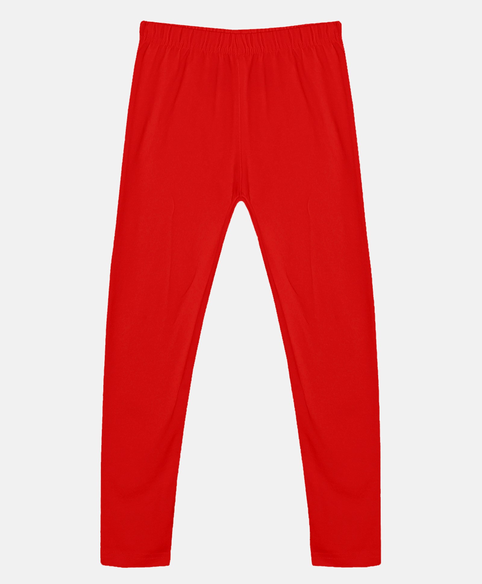 Kiddopanti Solid Leggings - Red-image-1